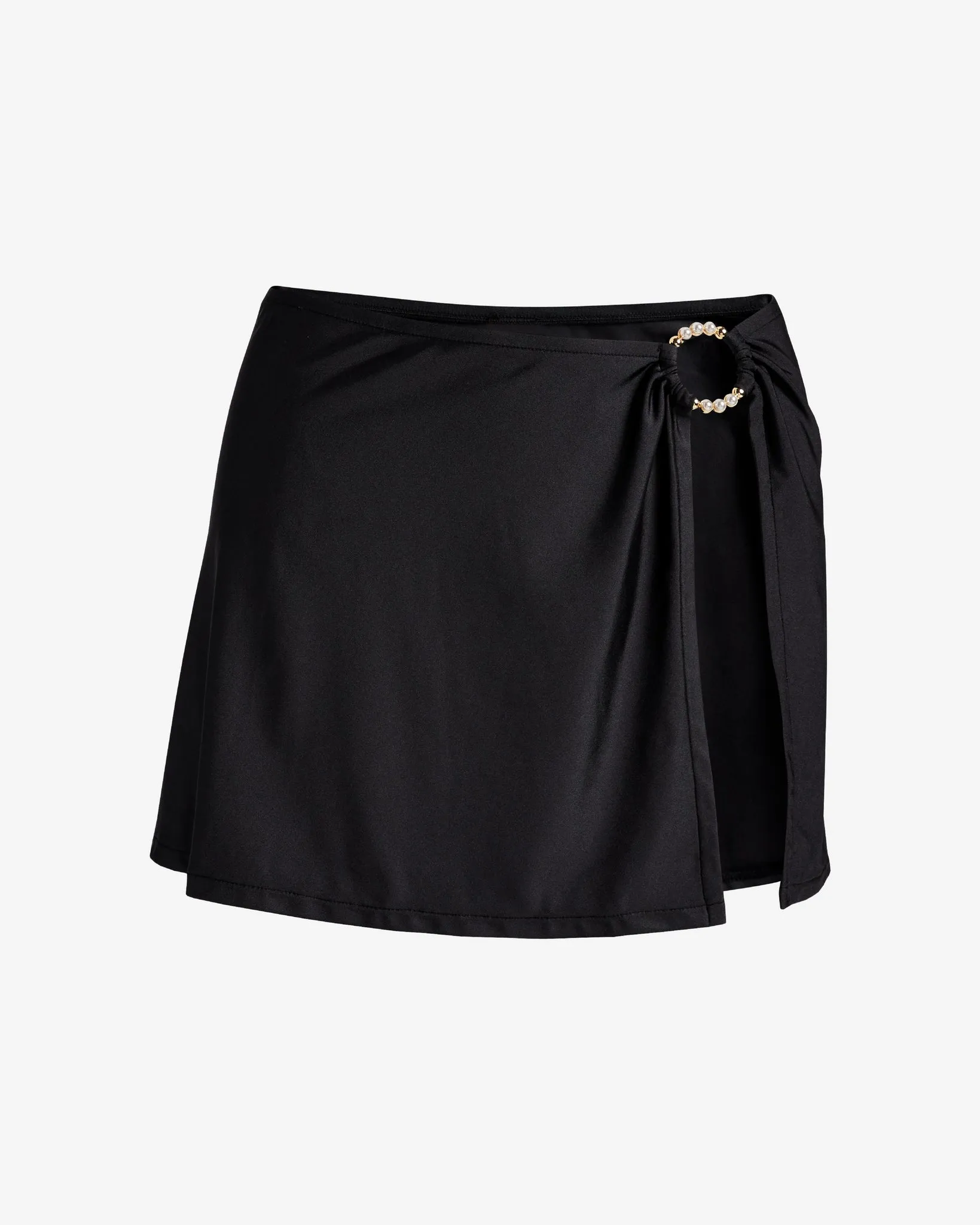 Pearl Ring Detail Coverup Skirt Black sold by Boston Proper product image thumbnail 2