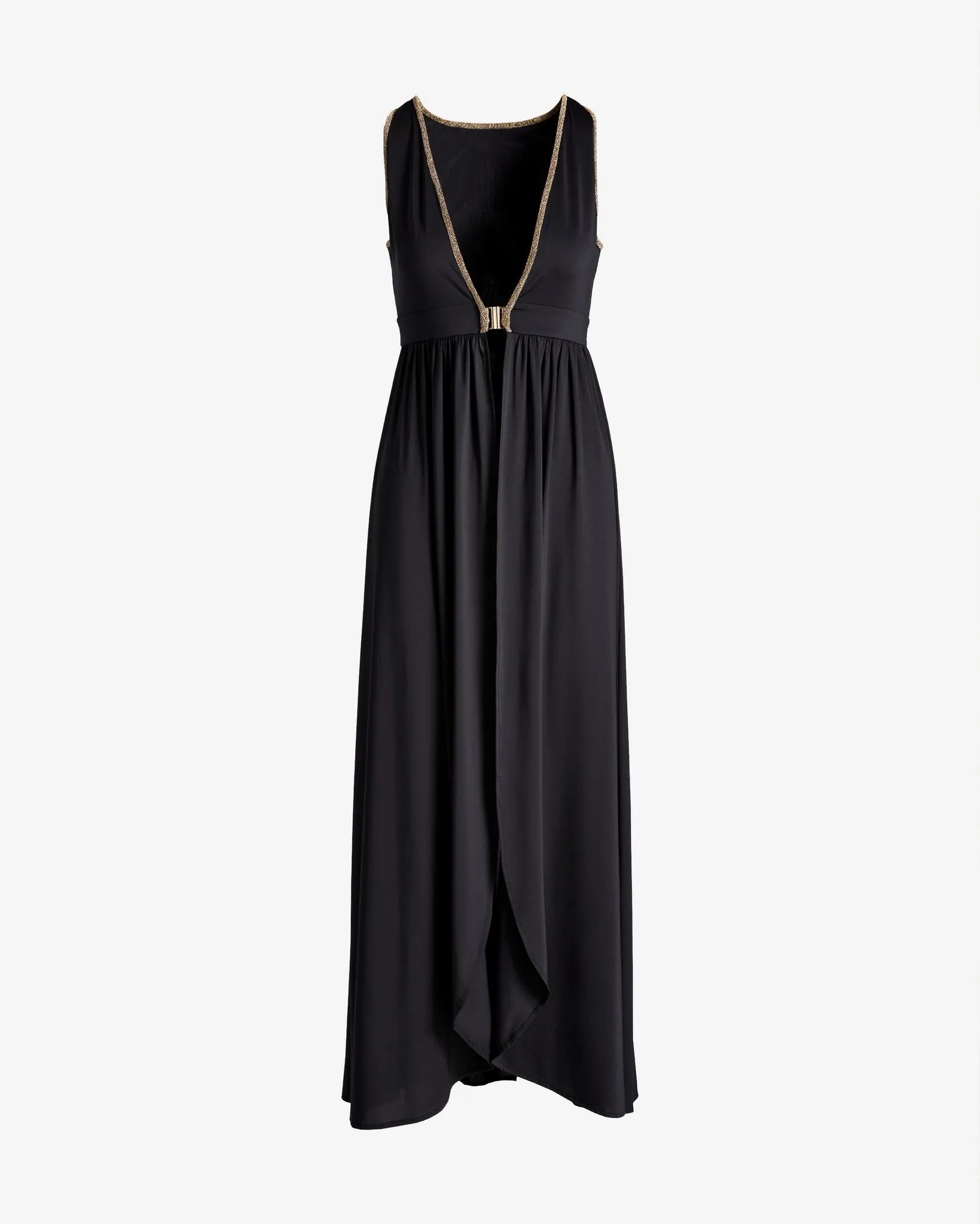 Gold Trim Maxi Coverup Black sold by Boston Proper product image thumbnail 2