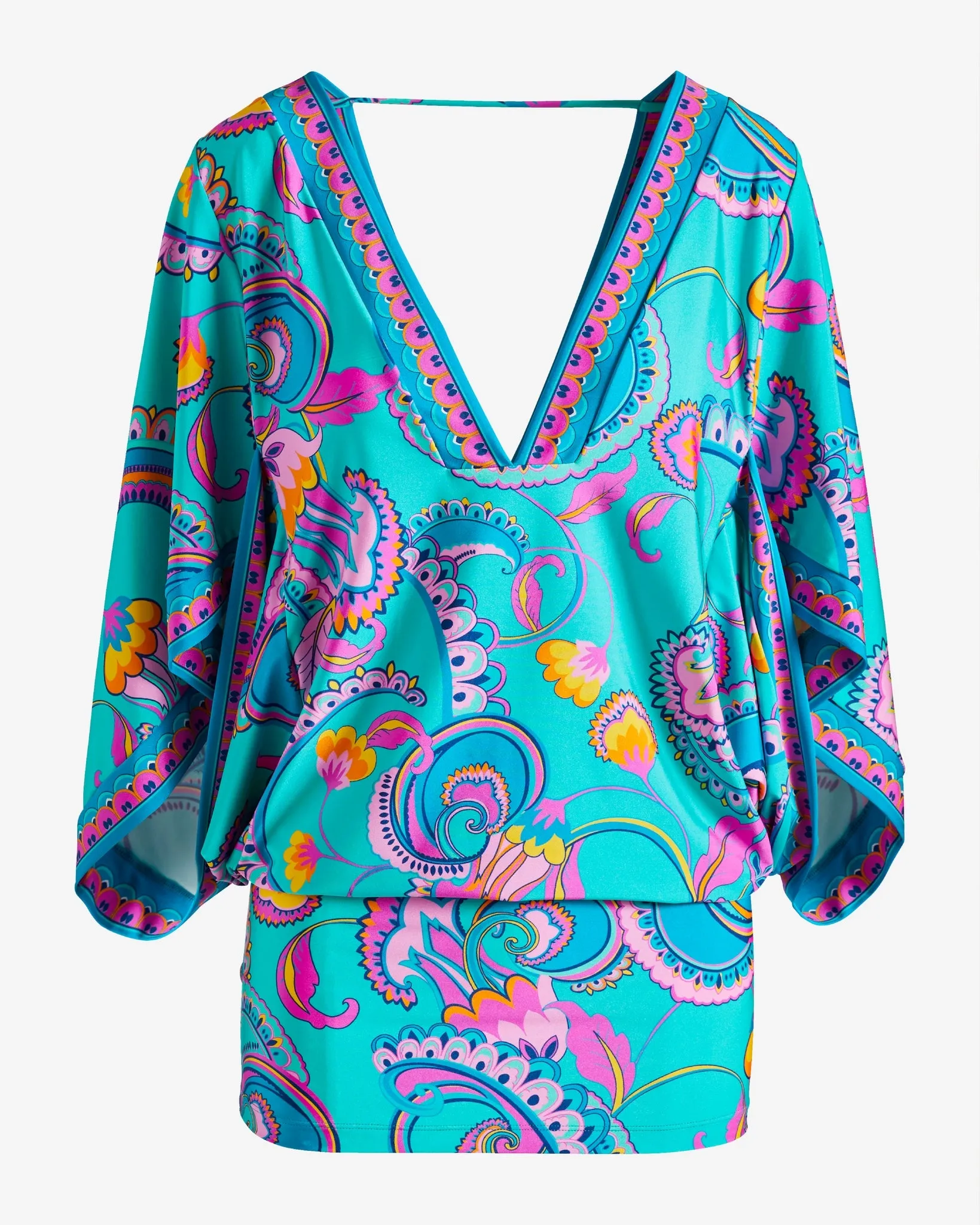 Mykonos Printed Swim Coverup Teal sold by Boston Proper product image thumbnail 2