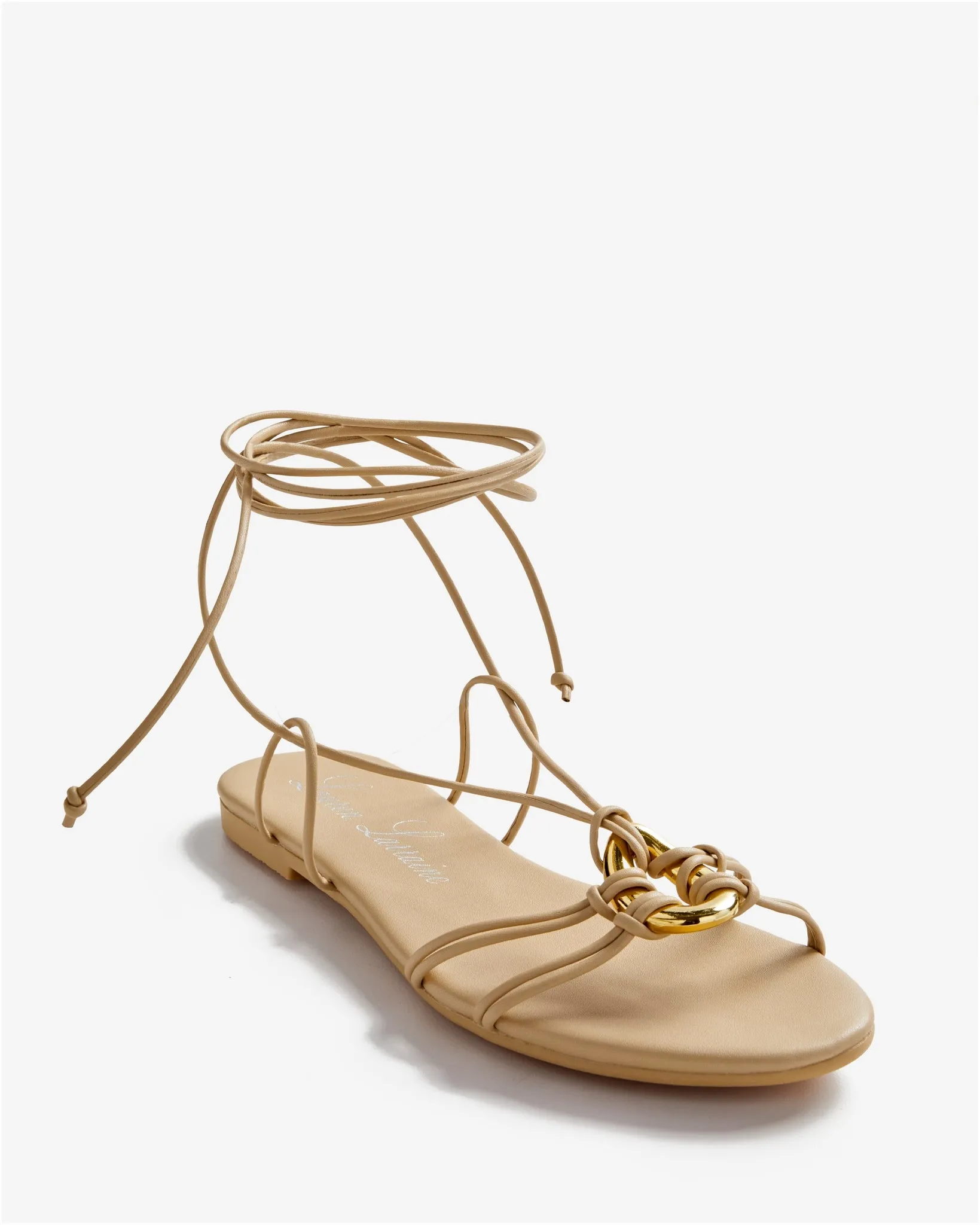 Strappy Modern Hardware Gladiator Sandal Nude sold by Boston Proper