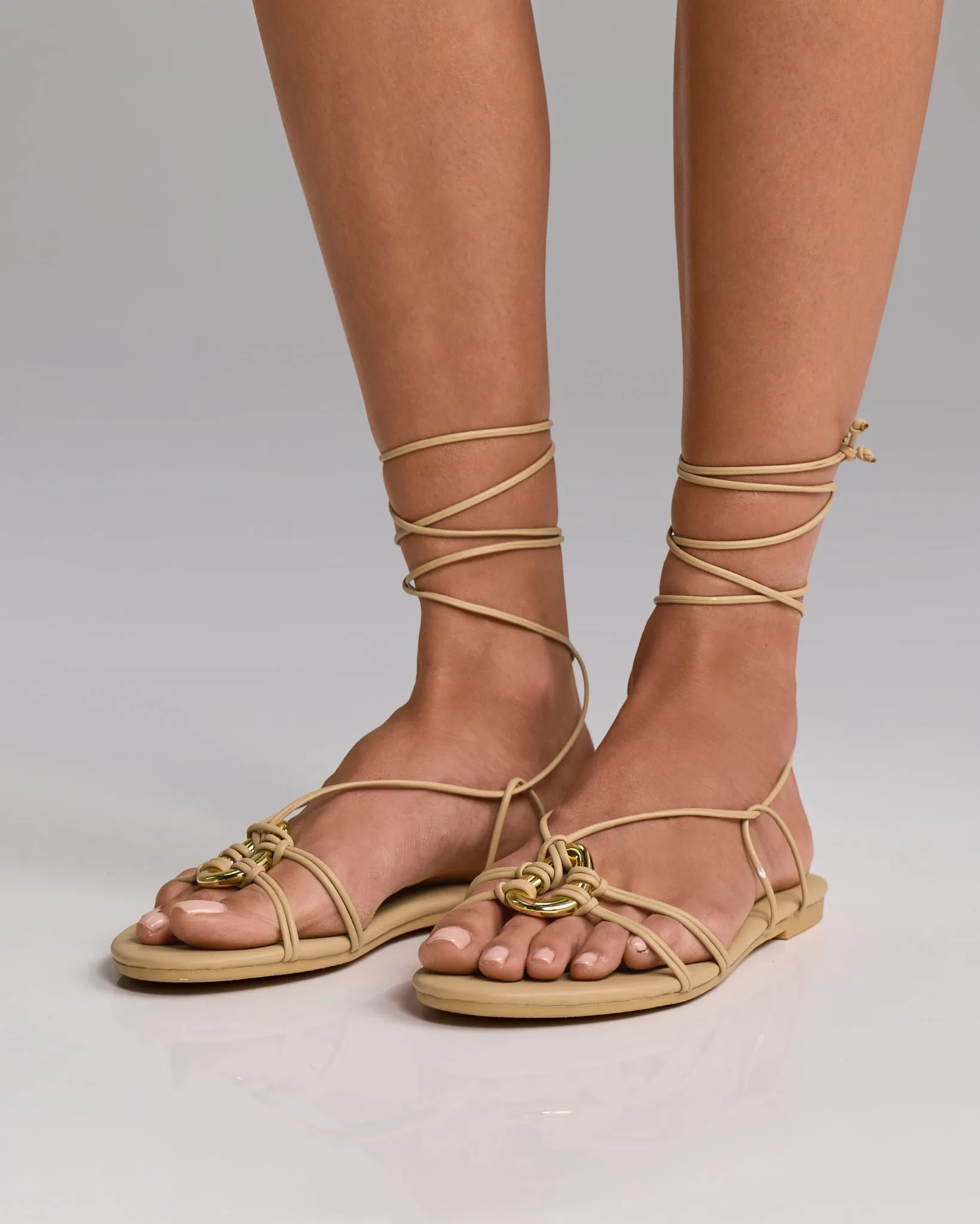 Strappy Modern Hardware Gladiator Sandal Nude sold by Boston Proper product image thumbnail 2