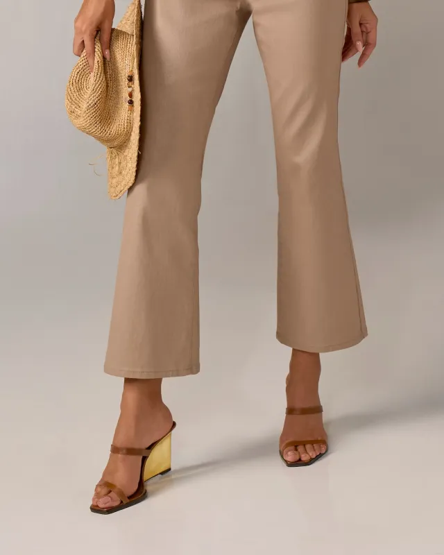 Arezzo Metallic Heeled Wedge Brown sold by Boston Proper