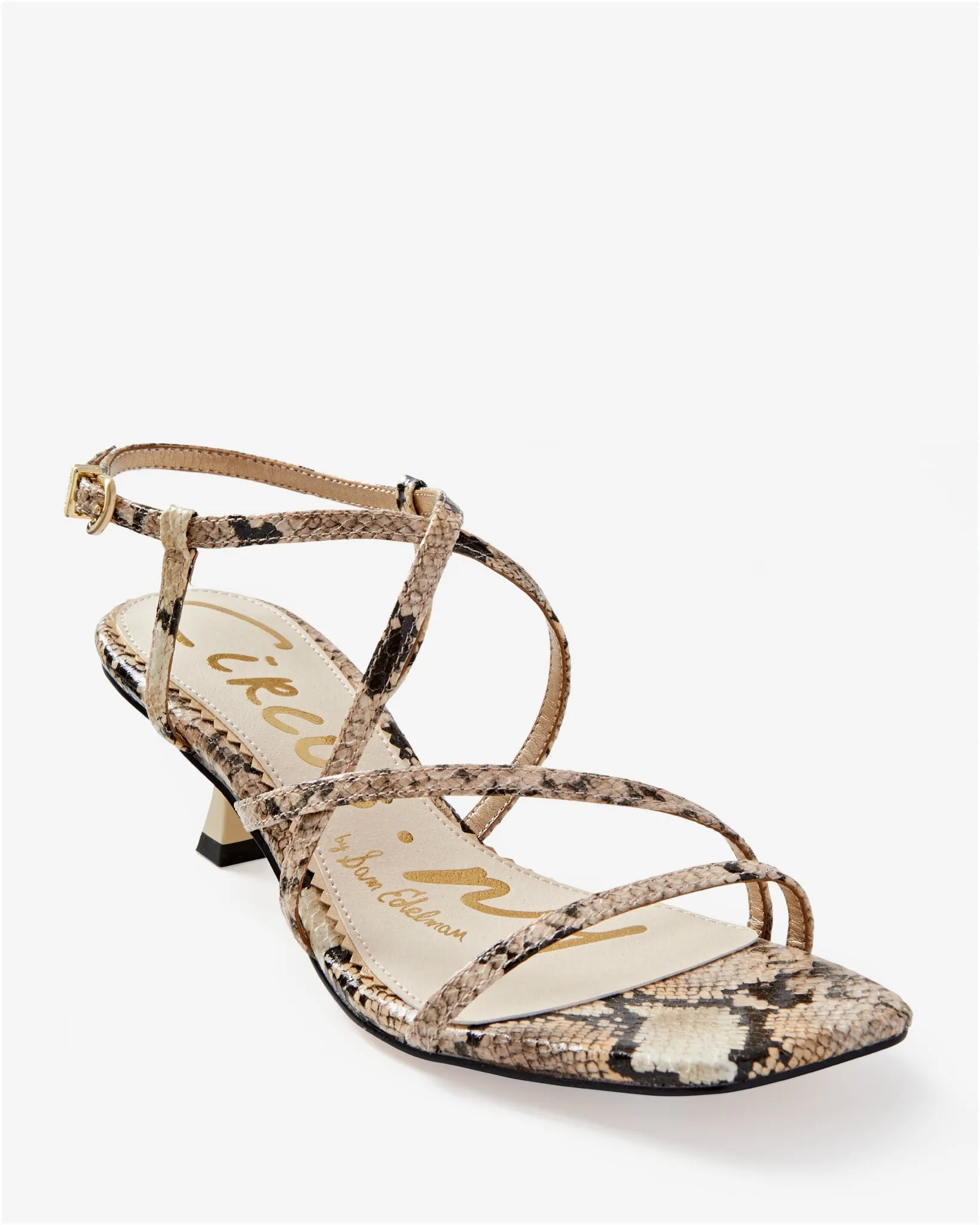 Circus by Sam Edelman Strappy Kitten Heel Black Multi sold by Boston Proper