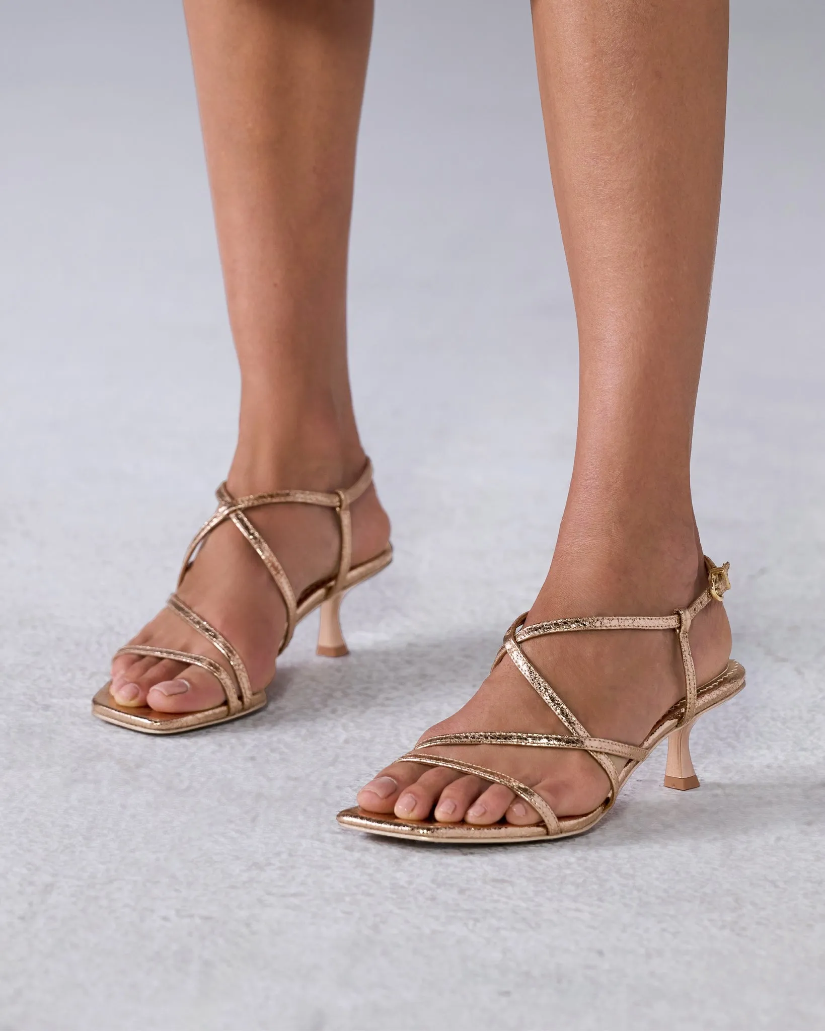 Circus by Sam Edelman Strappy Kitten Heel Gold sold by Boston Proper product image thumbnail 2