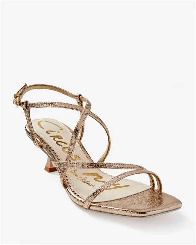 Circus by Sam Edelman Strappy Kitten Heel Gold sold by Boston Proper