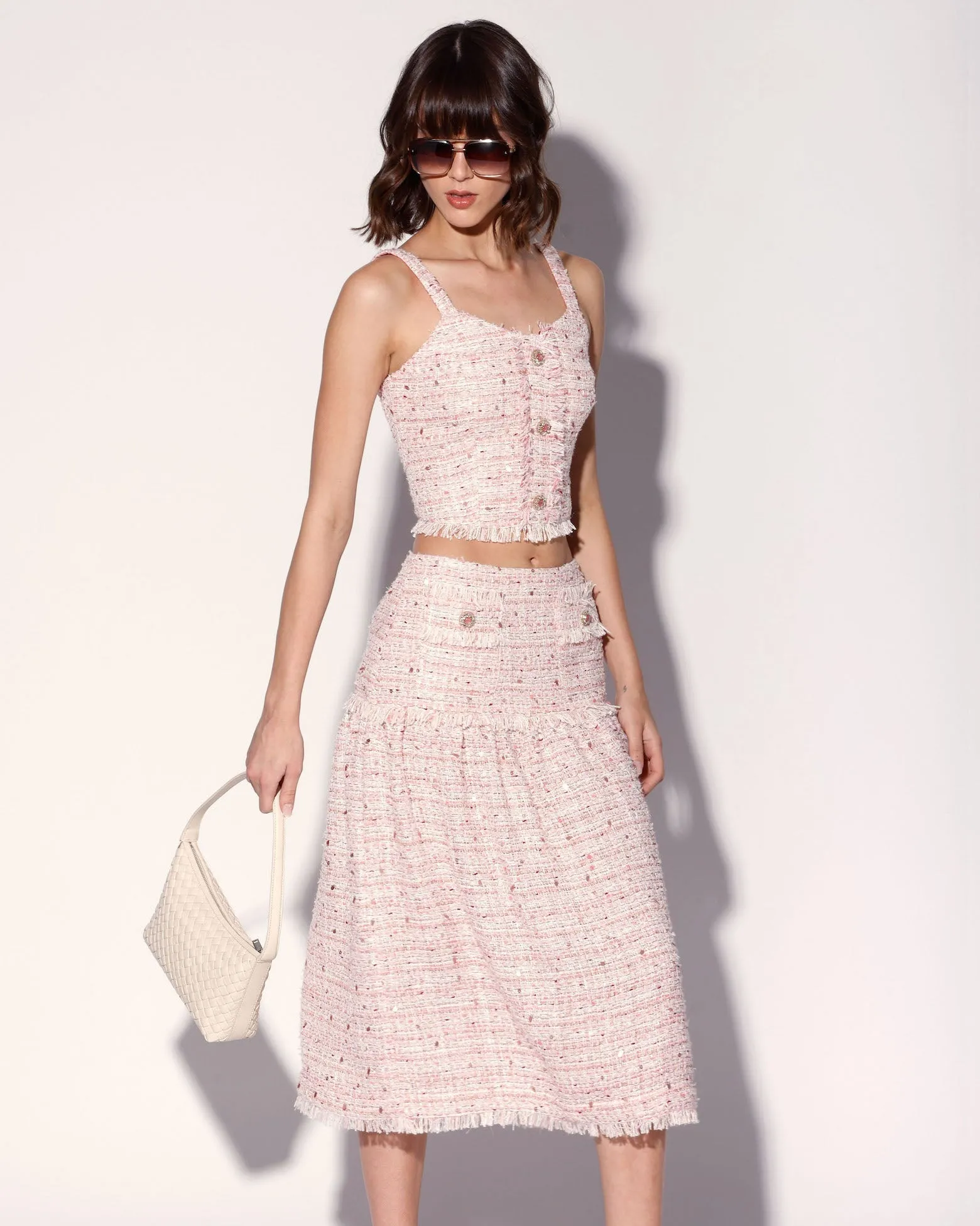 Aria Top, Blossom Tweed sold by Boston Proper product image thumbnail 2