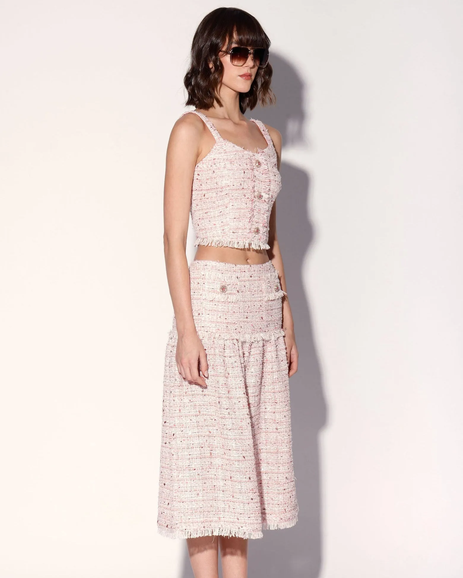 Aria Top, Blossom Tweed sold by Boston Proper product image thumbnail 3