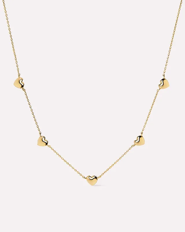 Heart Necklace - Lev Mini Station Necklace sold by Boston Proper