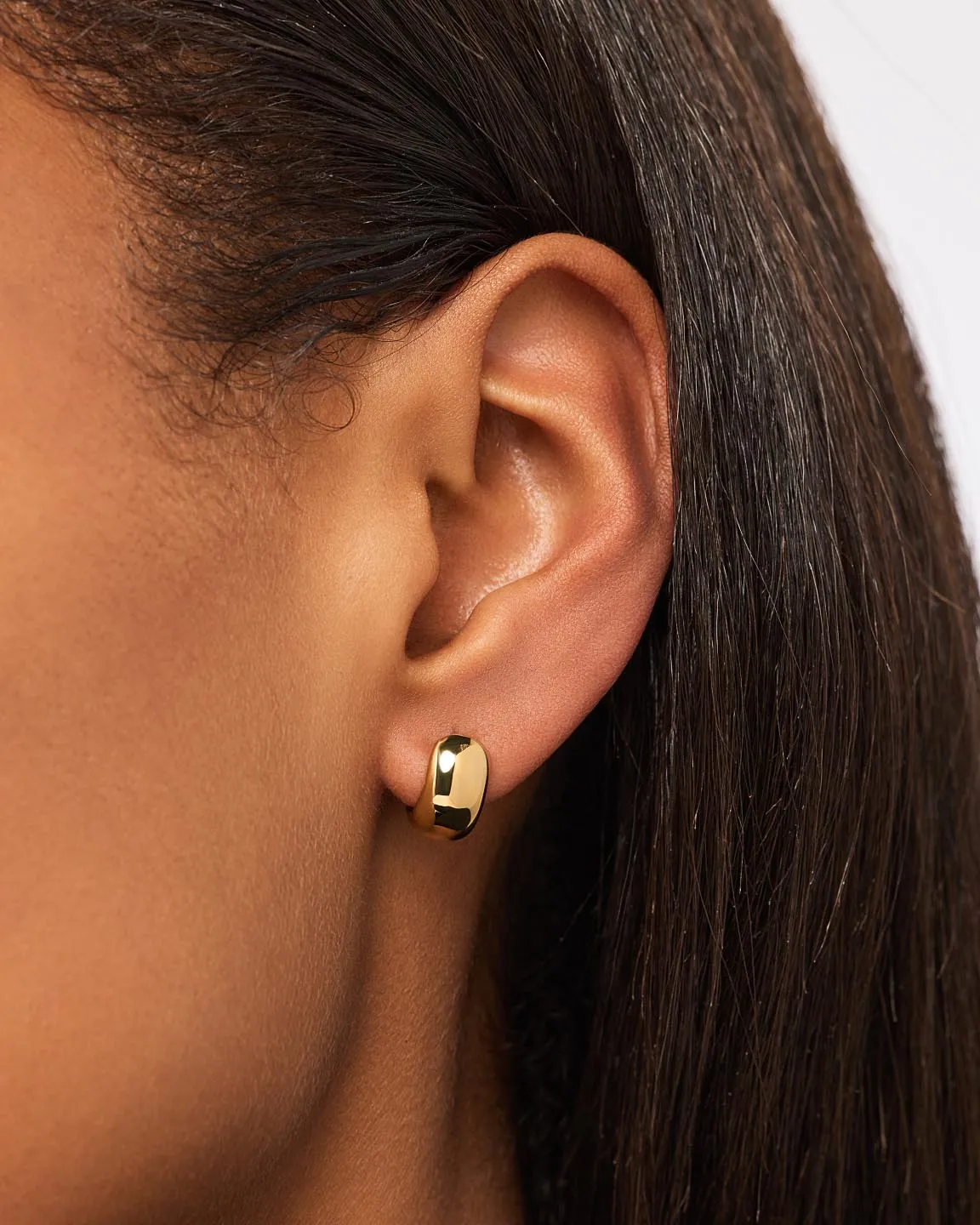 Gold Hoop Earrings - Giulia Bold sold by Boston Proper product image thumbnail 3