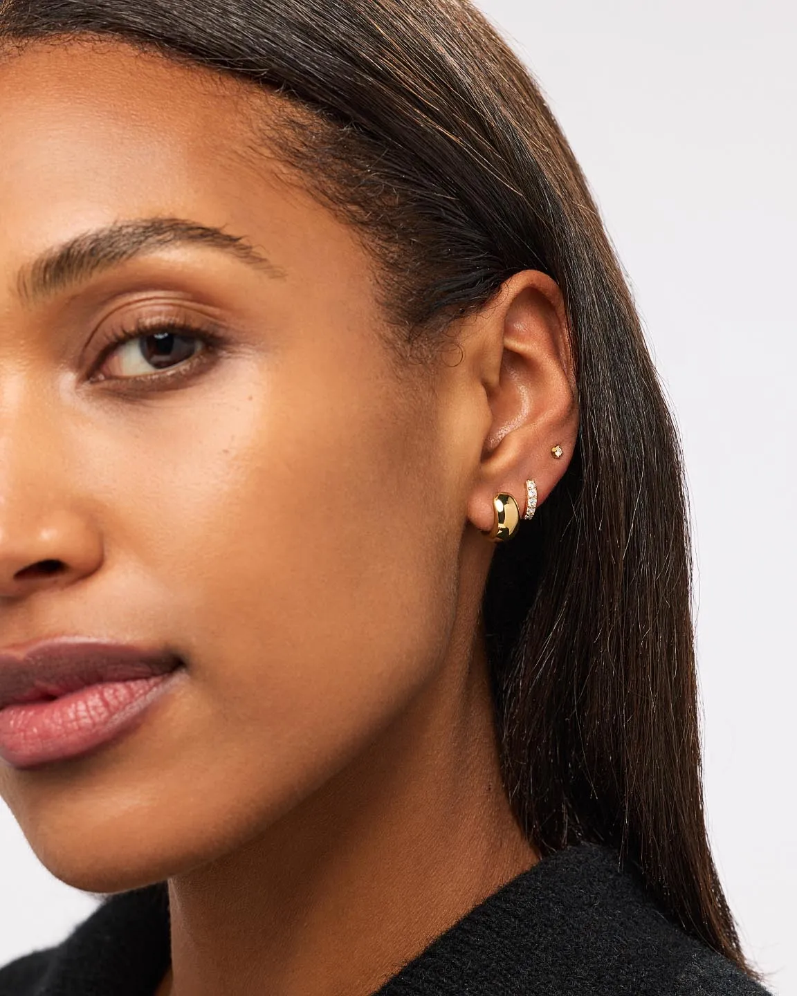 Gold Hoop Earrings - Giulia Bold sold by Boston Proper product image thumbnail 4