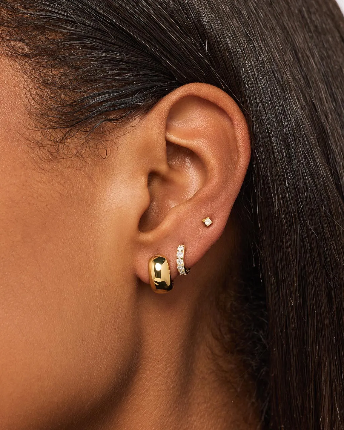 Gold Hoop Earrings - Giulia Bold sold by Boston Proper product image thumbnail 2