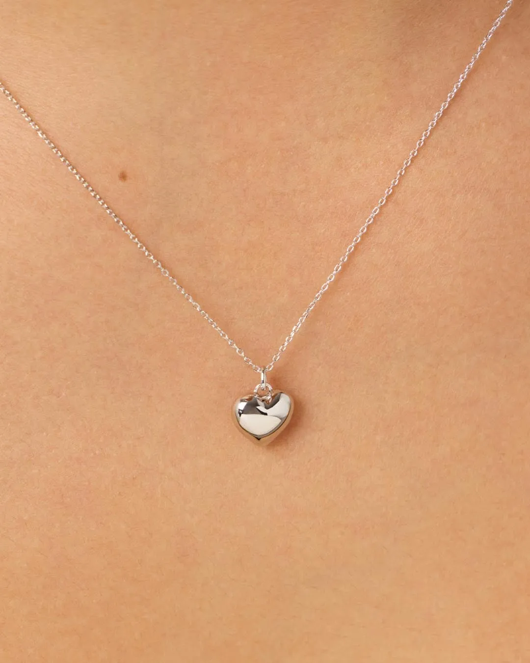 Heart Necklace - Lev Small Silver sold by Boston Proper product image thumbnail 2