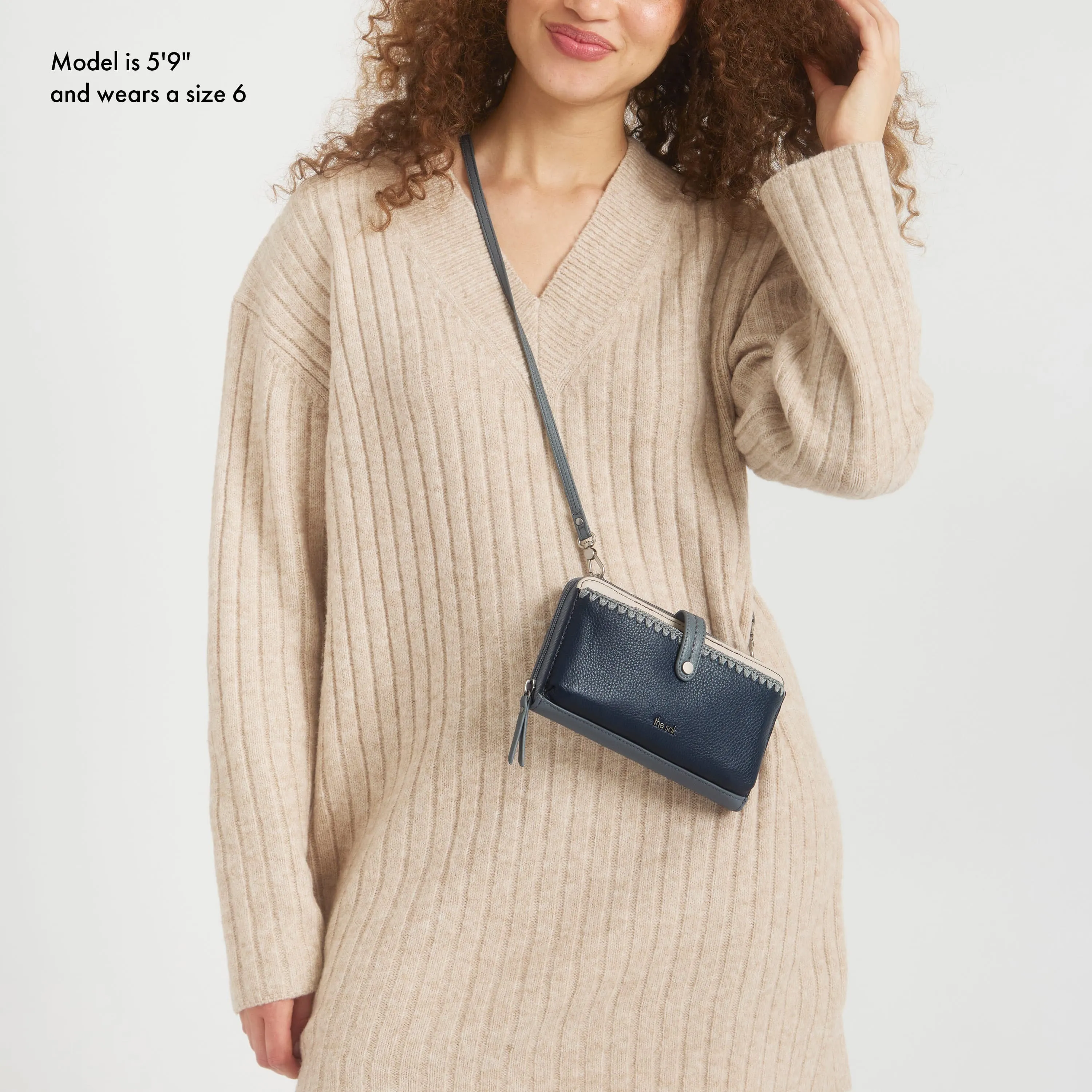 Iris Smartphone Wallet - Leather - Dusty Blue Block sold by Boston Proper product image thumbnail 2