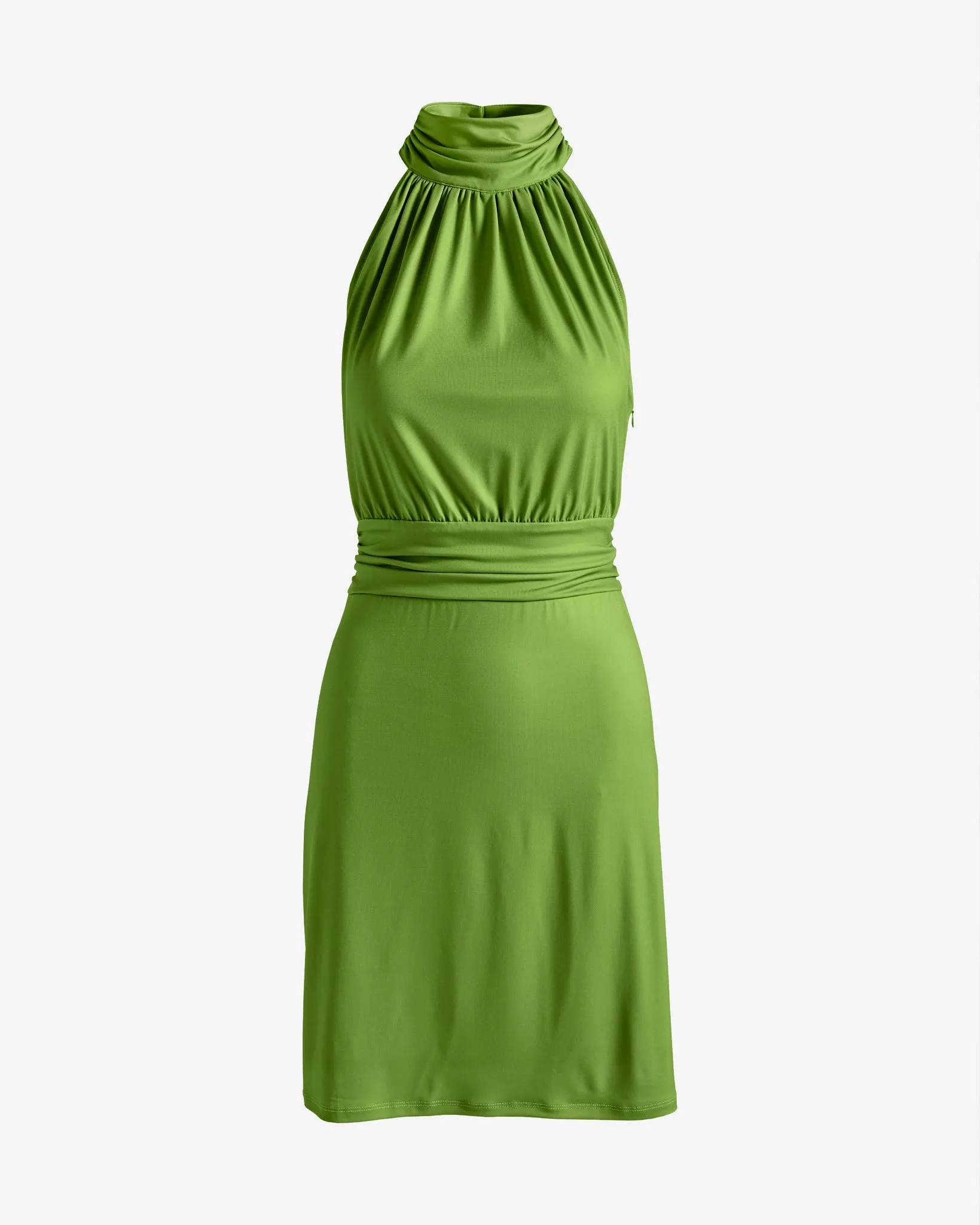 High Neck Blouson Dress Peridot Green sold by Boston Proper product image thumbnail 2
