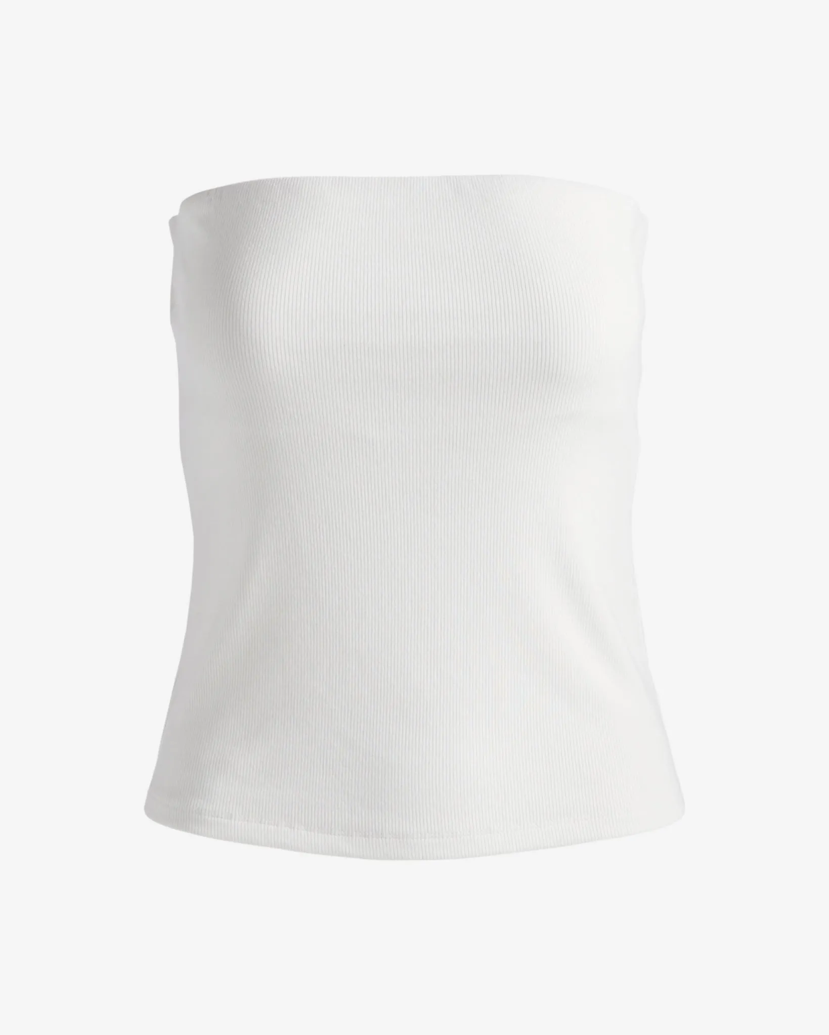 So Essential Ribbed Strapless Tube Top White sold by Boston Proper product image thumbnail 2