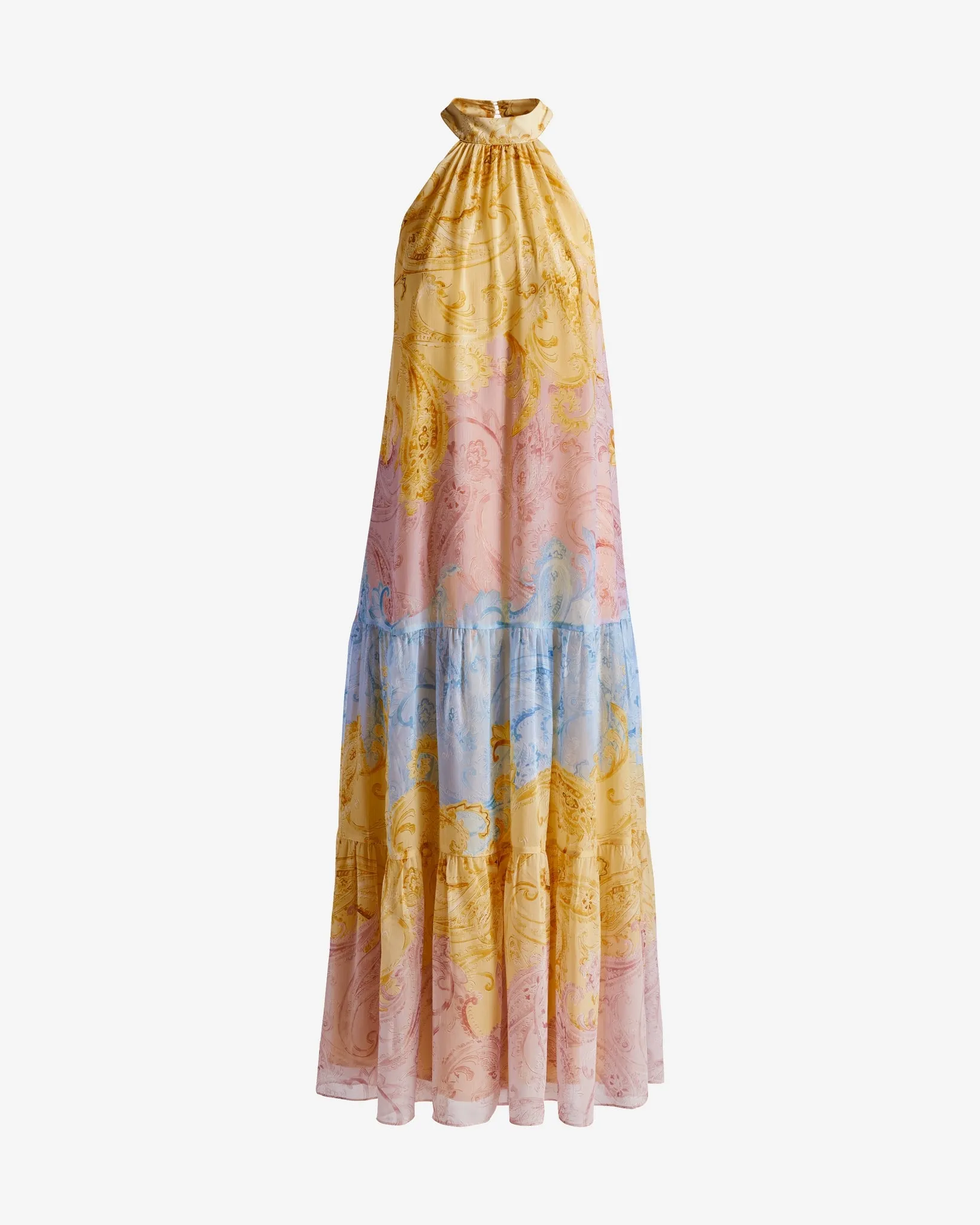 Printed Tiered Halter Maxi Dress Spring Paisley sold by Boston Proper product image thumbnail 2
