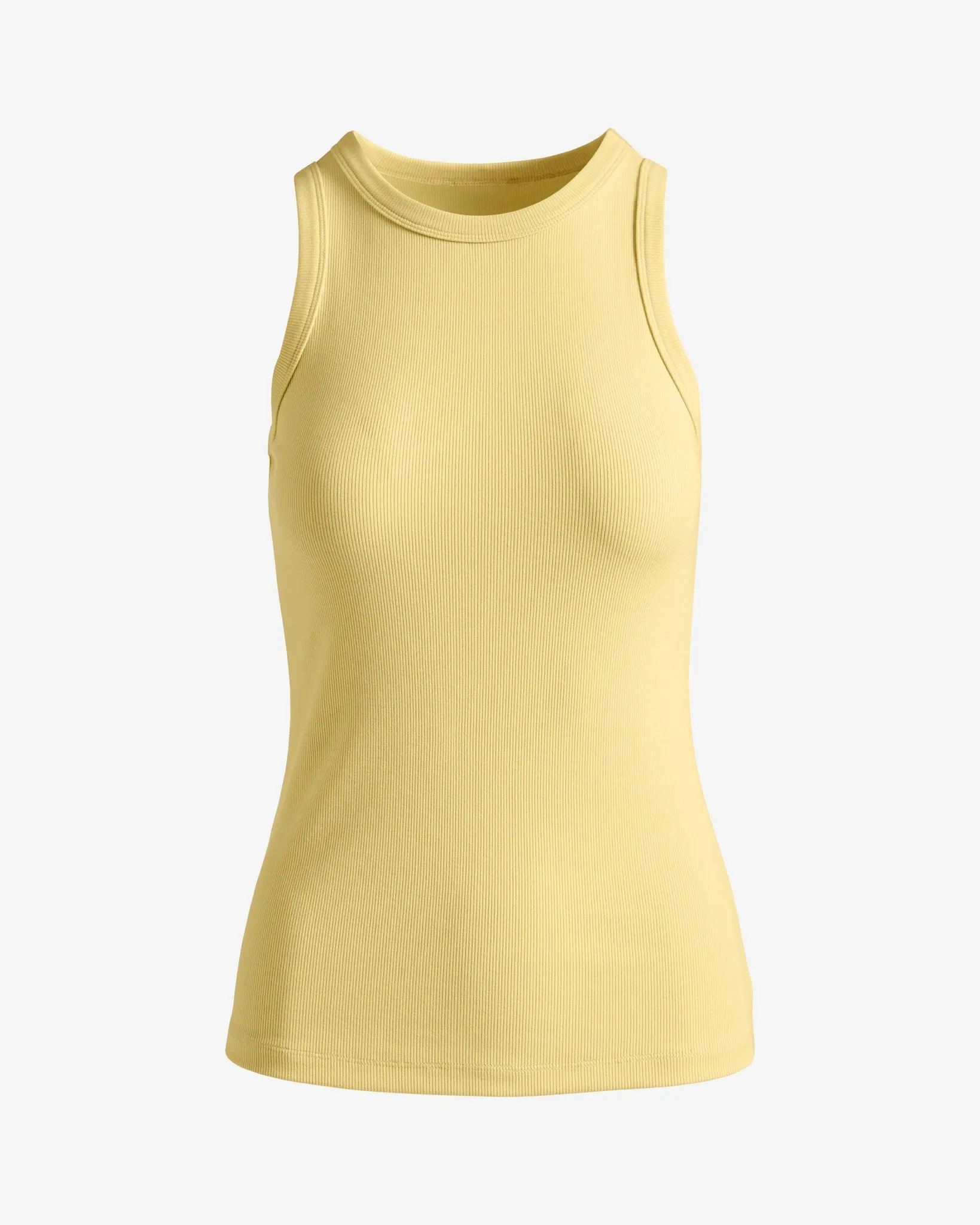 So Essential Ribbed High Neck Top Pale Banana sold by Boston Proper product image thumbnail 2