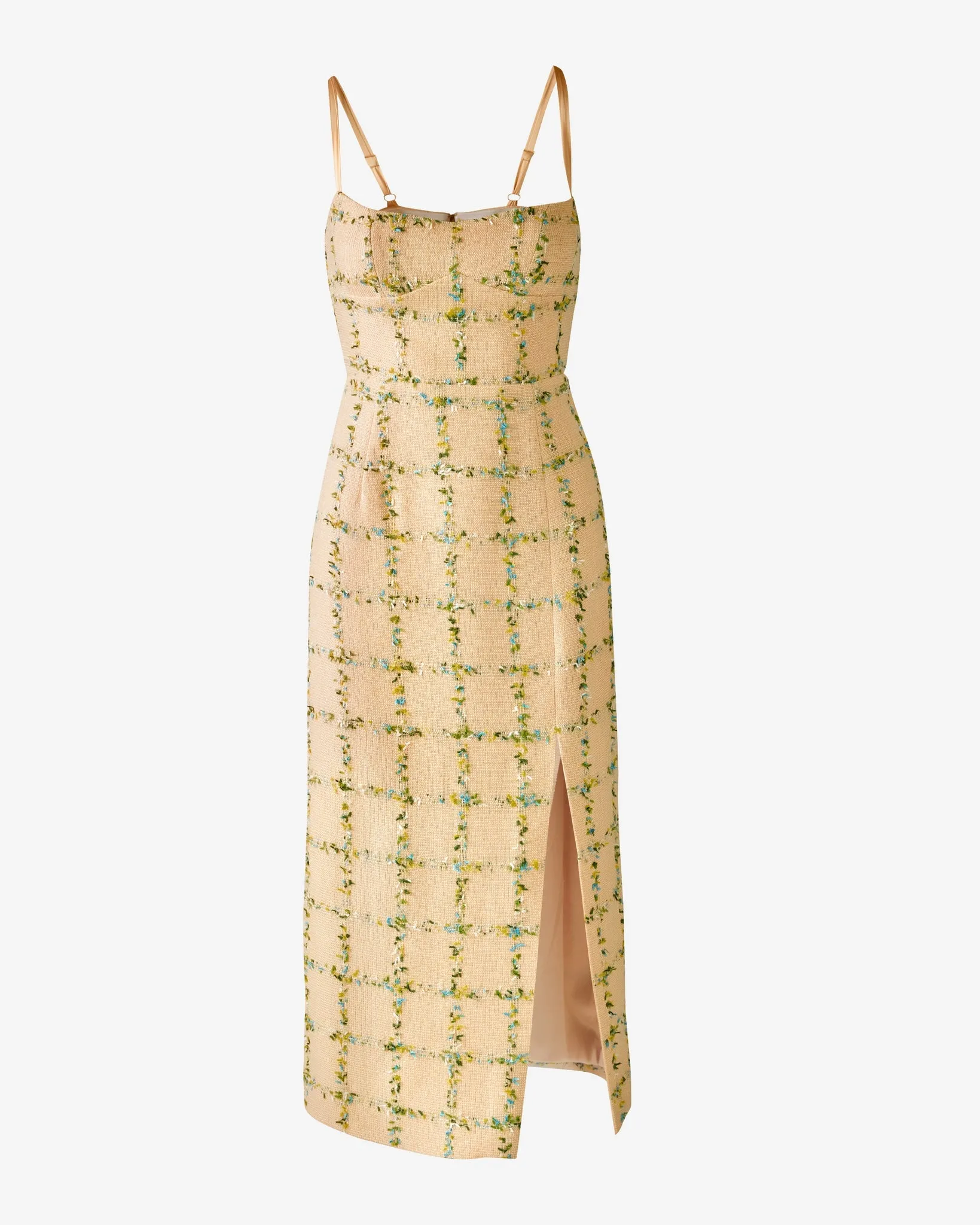 Sweetheart Midi Tweed Dress Yellow Multi sold by Boston Proper product image thumbnail 2
