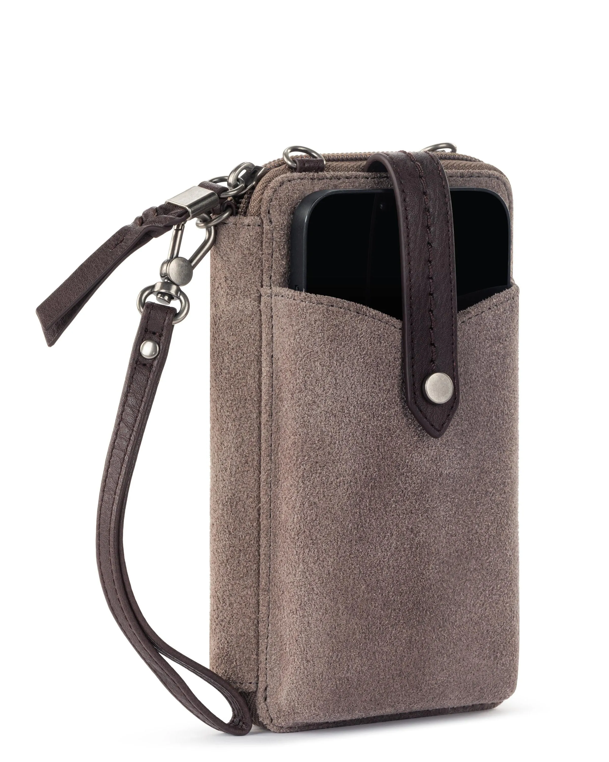 Silverlake Smartphone Wallet - Leather - Mushroom Suede sold by Boston Proper product image thumbnail 3