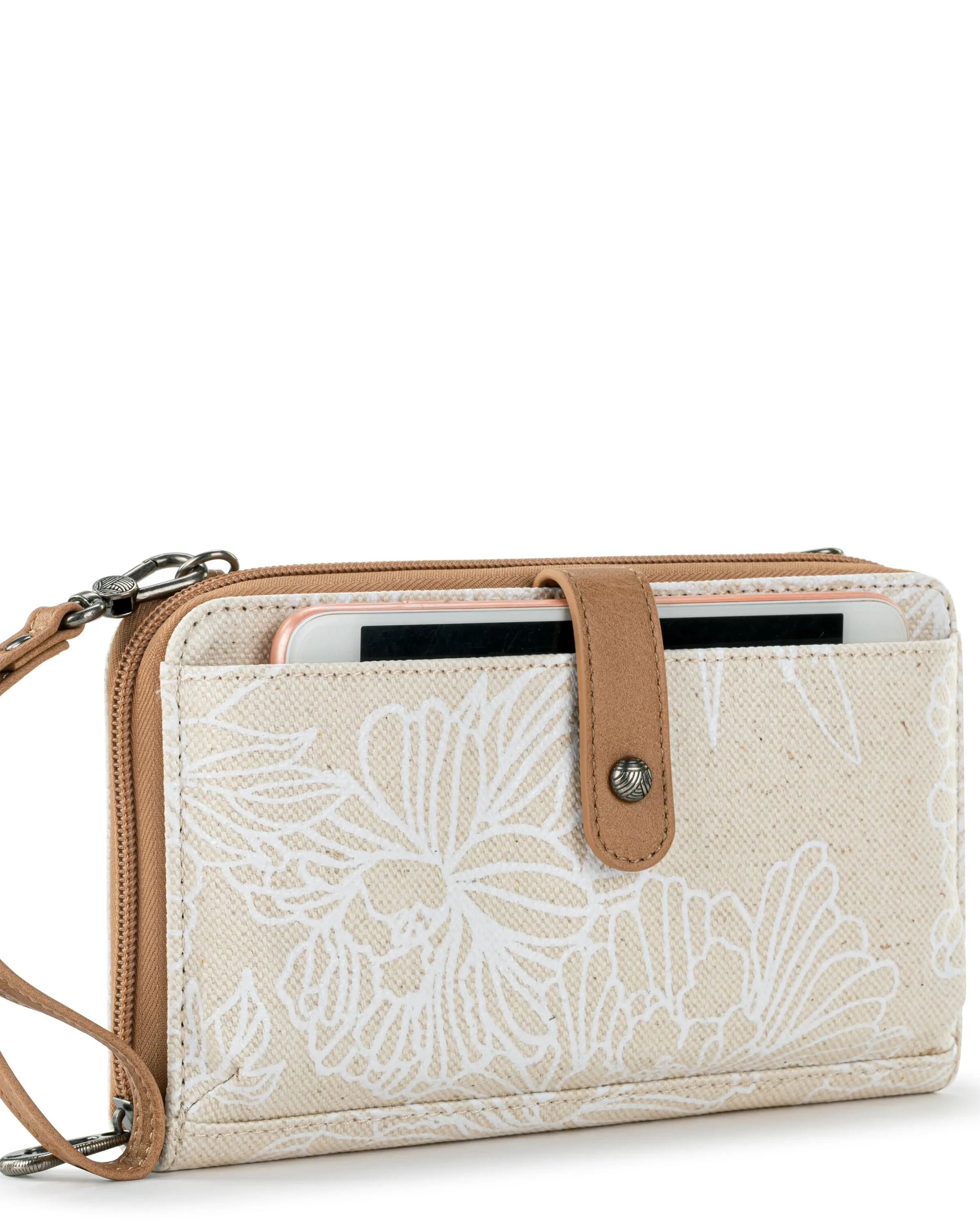 Smartphone Wallet - Canvas - White Flower Blossom sold by Boston Proper product image thumbnail 3