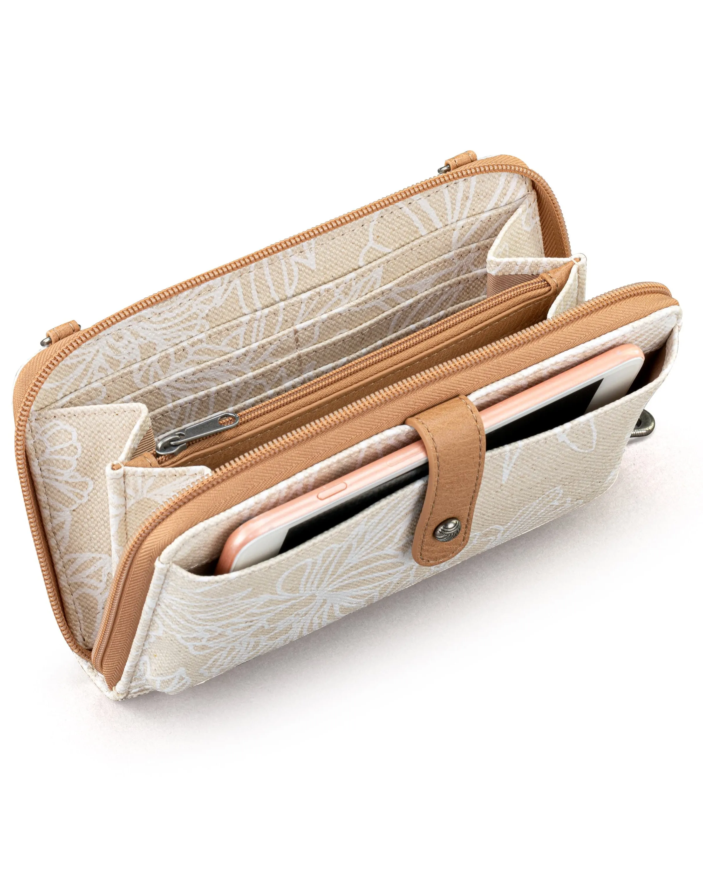 Smartphone Wallet - Canvas - White Flower Blossom sold by Boston Proper product image thumbnail 4