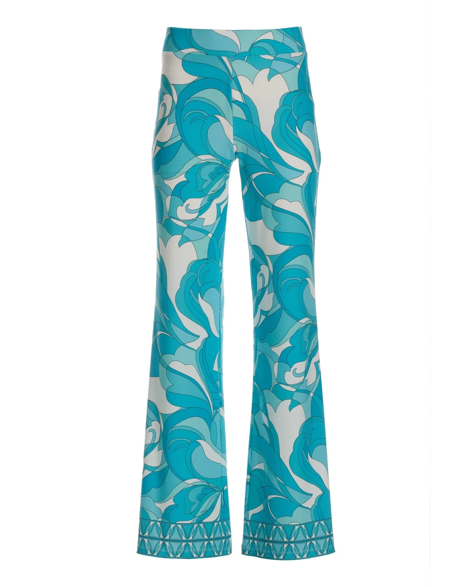 Teal Waters Print Palazzo Pant Blue sold by Boston Proper product image thumbnail 2
