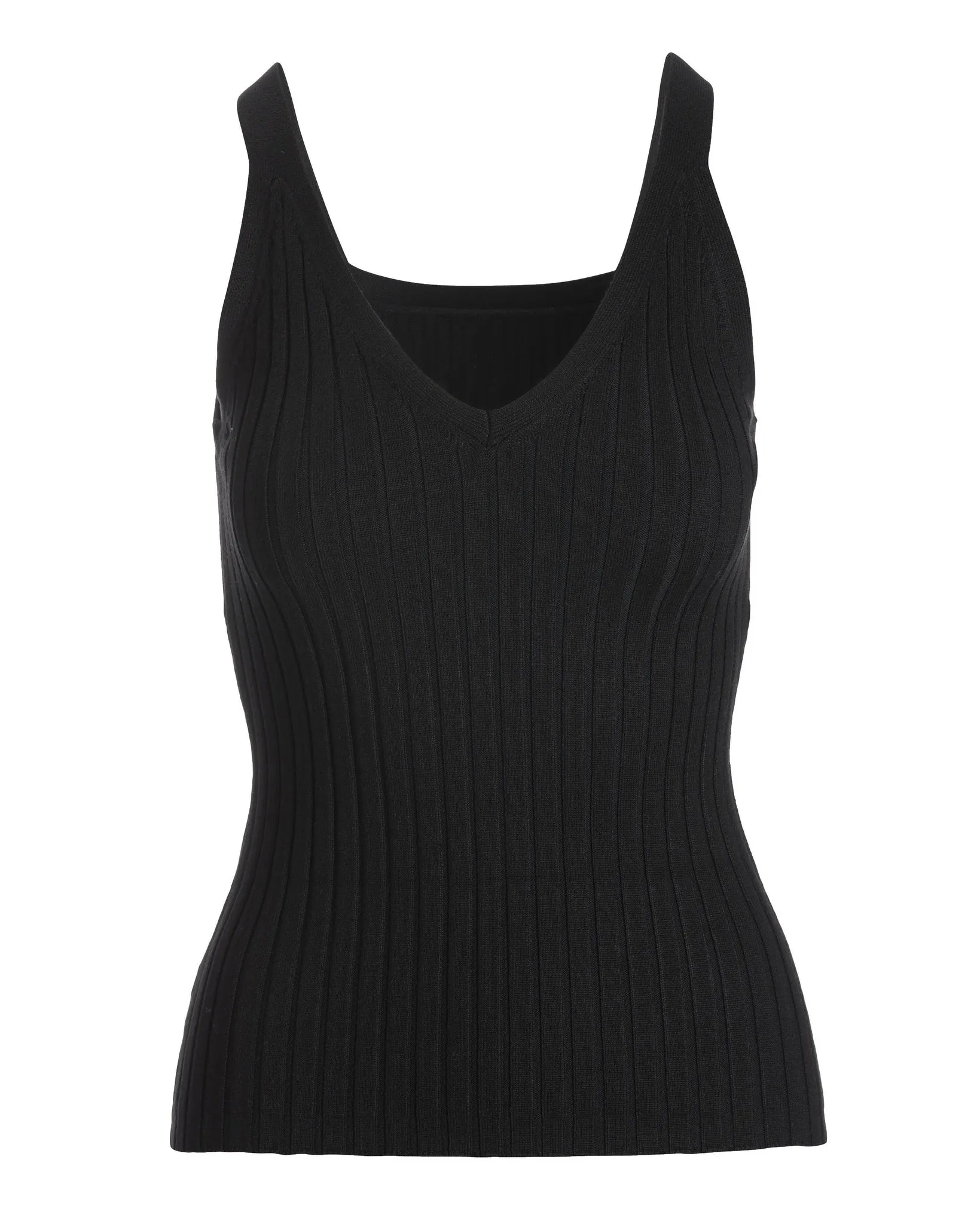 Wide Rib Sweater Tank Black sold by Boston Proper product image thumbnail 2