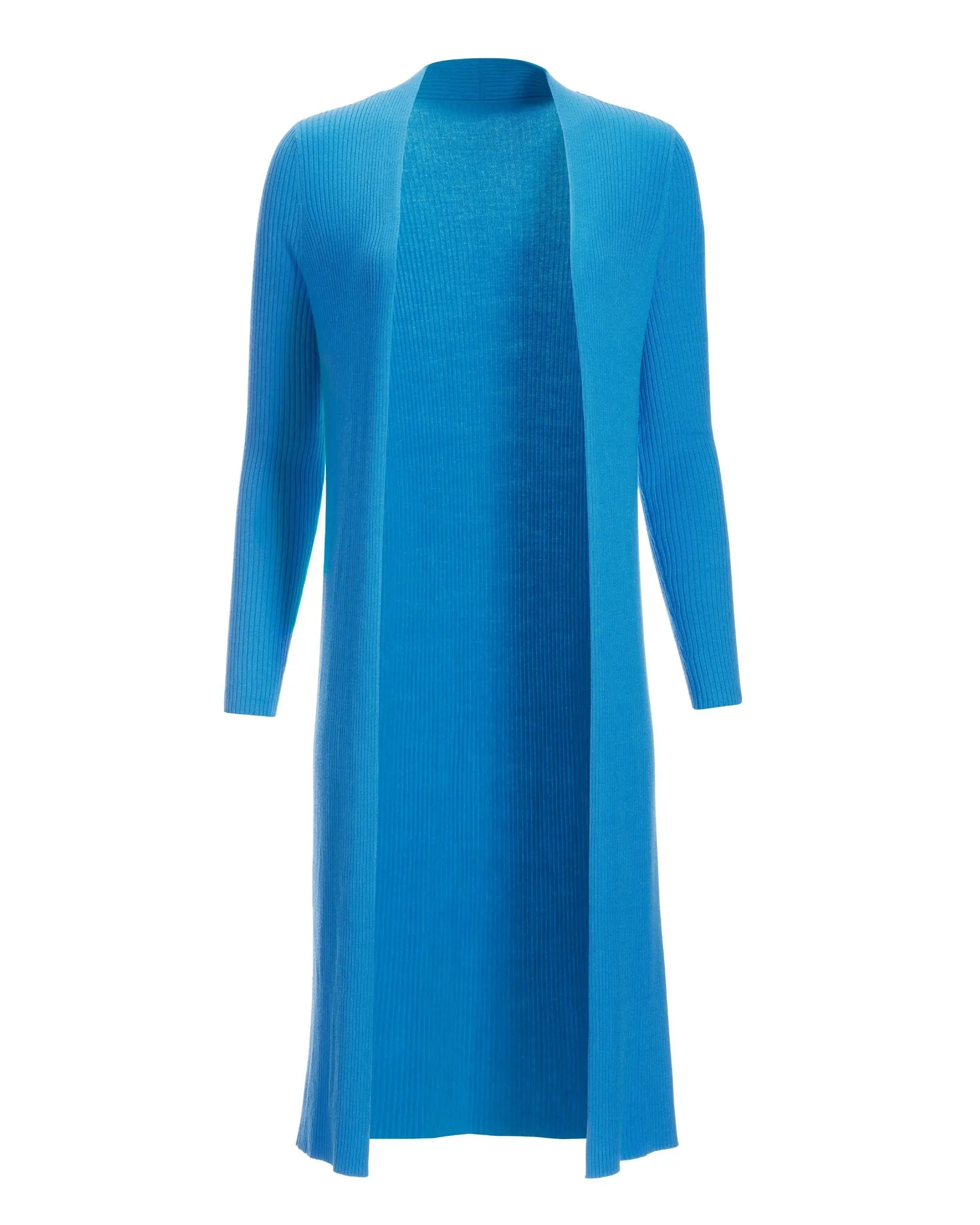 Rib Long Cardigan Sweater Blithe Blue sold by Boston Proper product image thumbnail 2