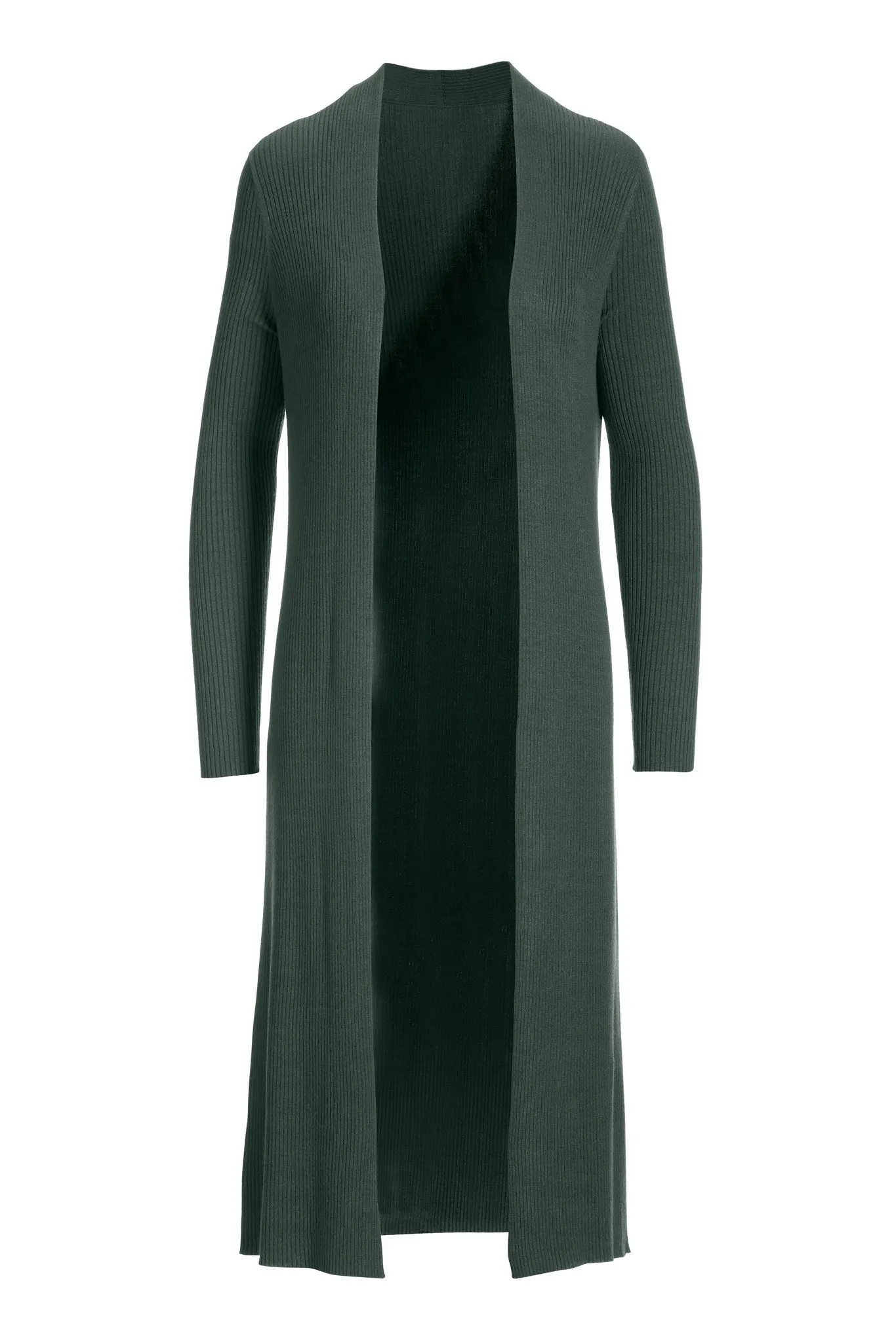 Rib Long Cardigan Sweater Balsam Green sold by Boston Proper product image thumbnail 2