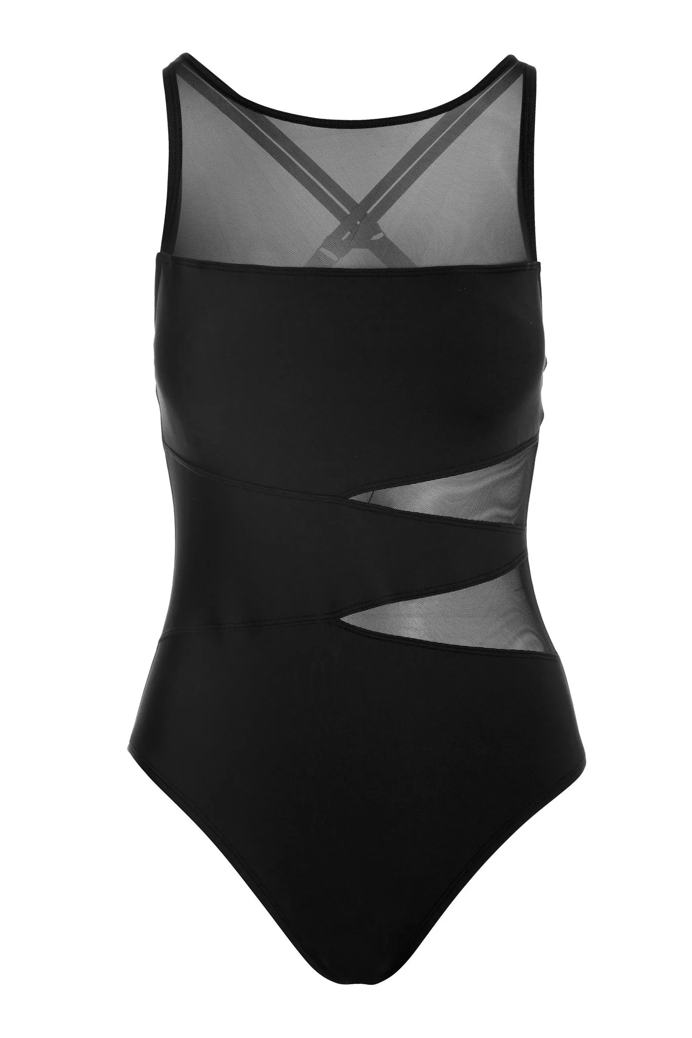 High Neck Illusion One Piece Black sold by Boston Proper product image thumbnail 2