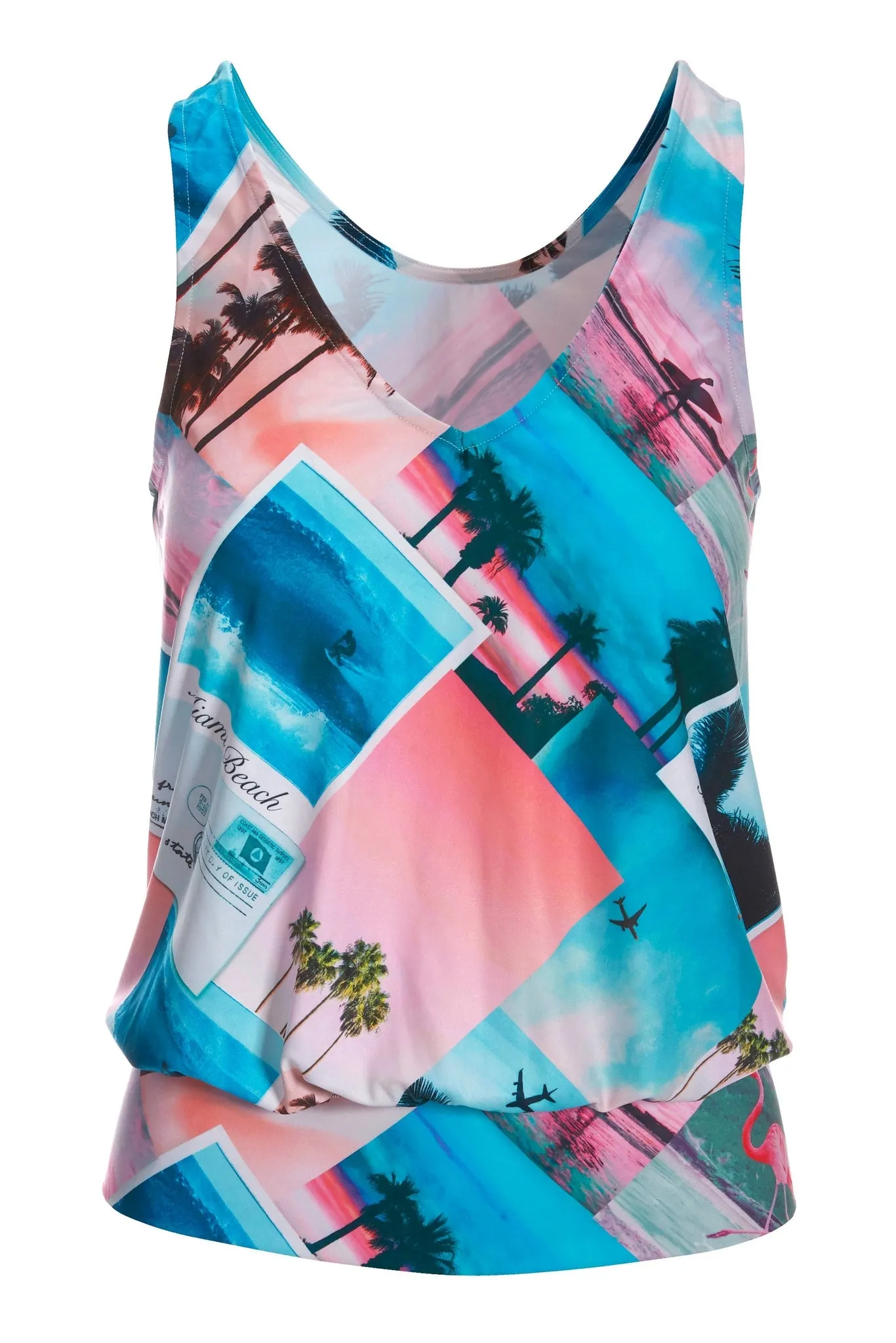Postcard V Neck Blouson Tank Multi sold by Boston Proper product image thumbnail 2