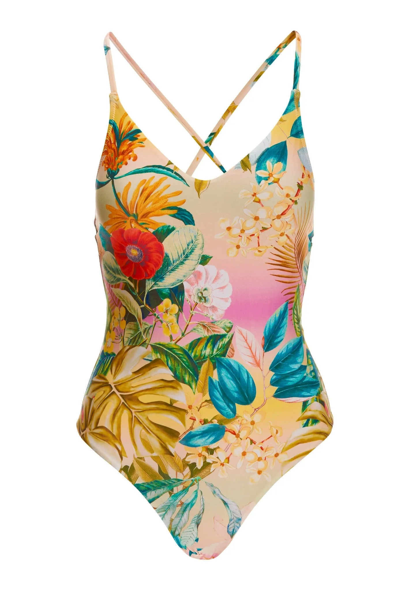 Floral Printed V-Neck One Piece Multi sold by Boston Proper product image thumbnail 2
