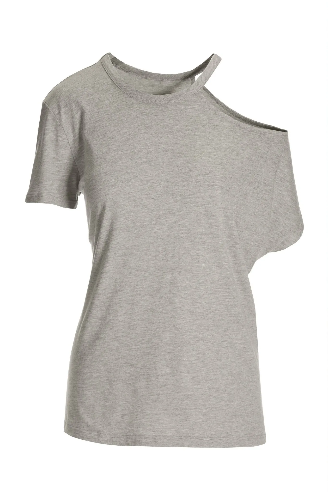 Cut Out One Shoulder Tee Heather Gray sold by Boston Proper product image thumbnail 2