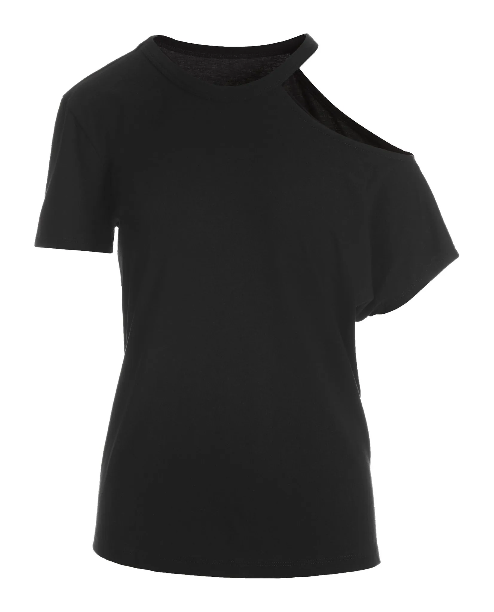 Cut Out One Shoulder Tee Black sold by Boston Proper product image thumbnail 2