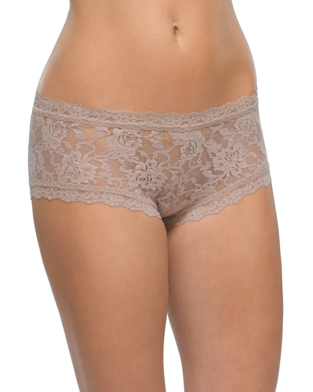 Signature Lace Boyshort Taupe sold by Boston Proper
