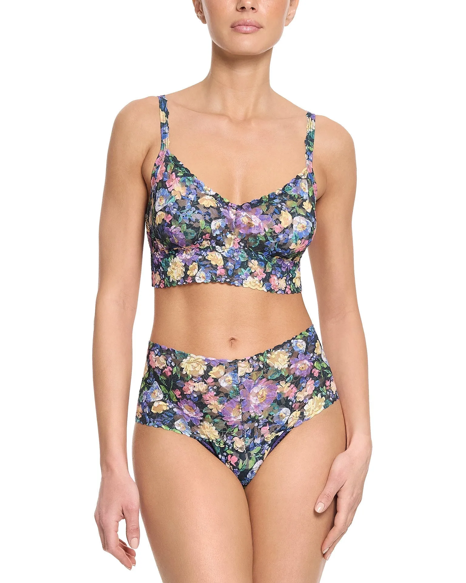 Printed Retro Lace Thong Dream Garden Sale sold by Boston Proper product image thumbnail 4