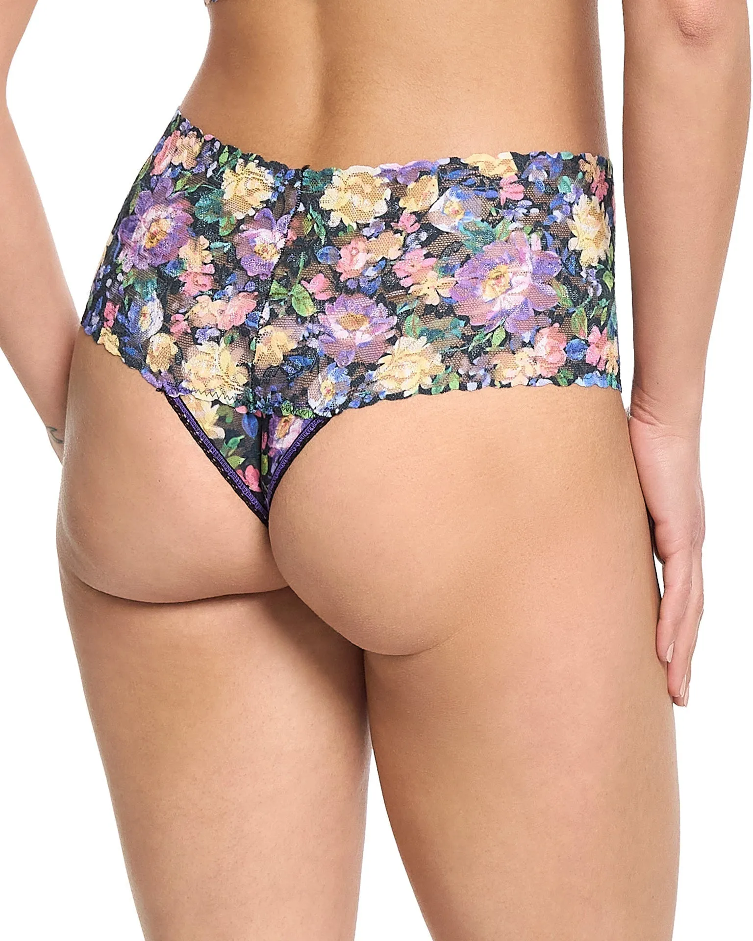 Printed Retro Lace Thong Dream Garden Sale sold by Boston Proper product image thumbnail 2