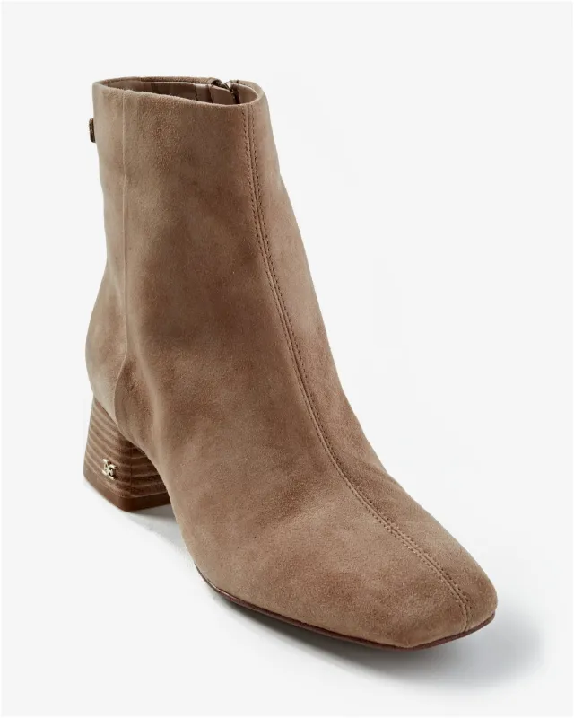 Sam Edelman Rounded-Toe Bootie Almond sold by Boston Proper