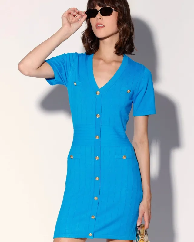 London Dress, Bright Blue made by Boston Proper