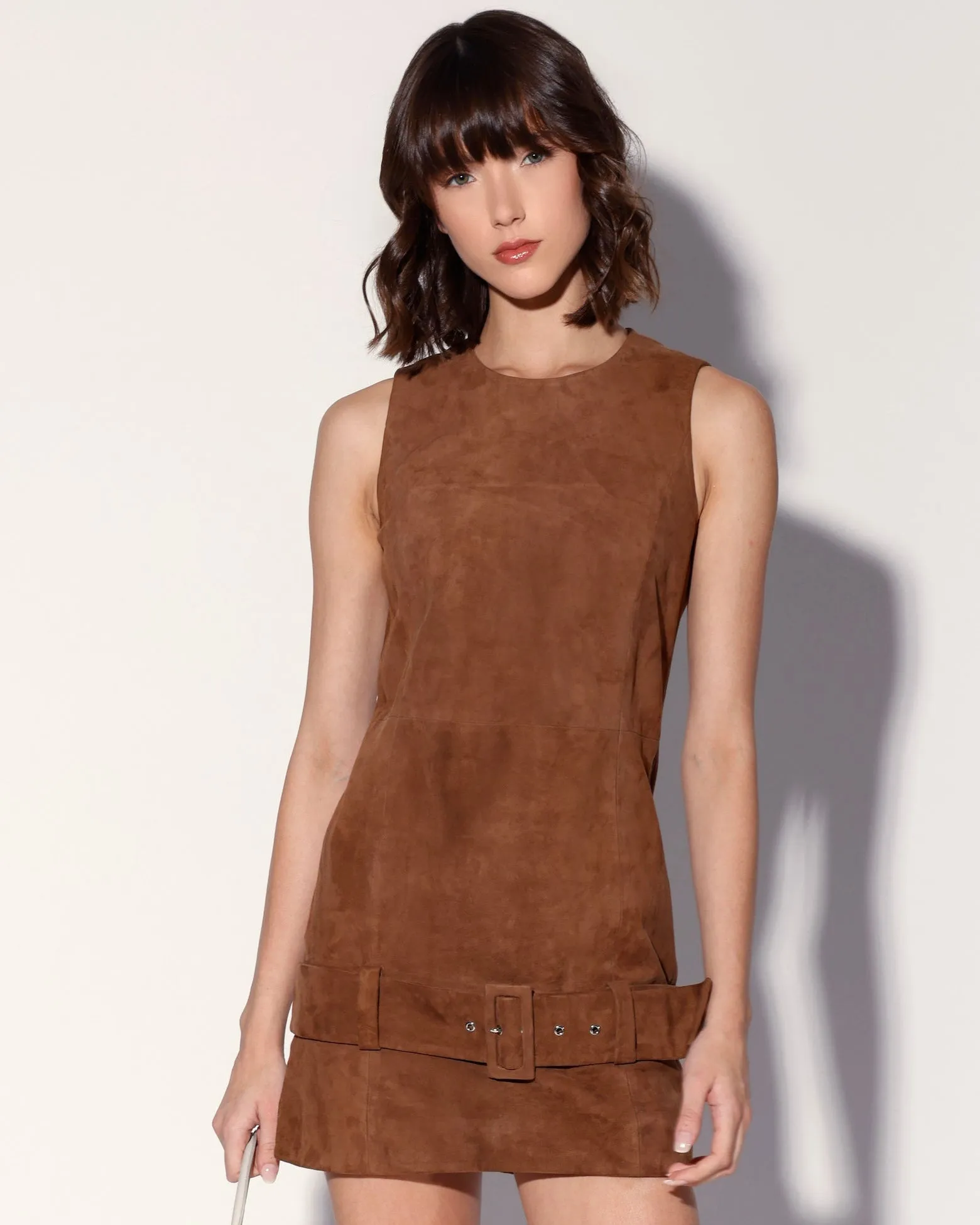 Vanna Dress, Chestnut Suede - Leather sold by Boston Proper