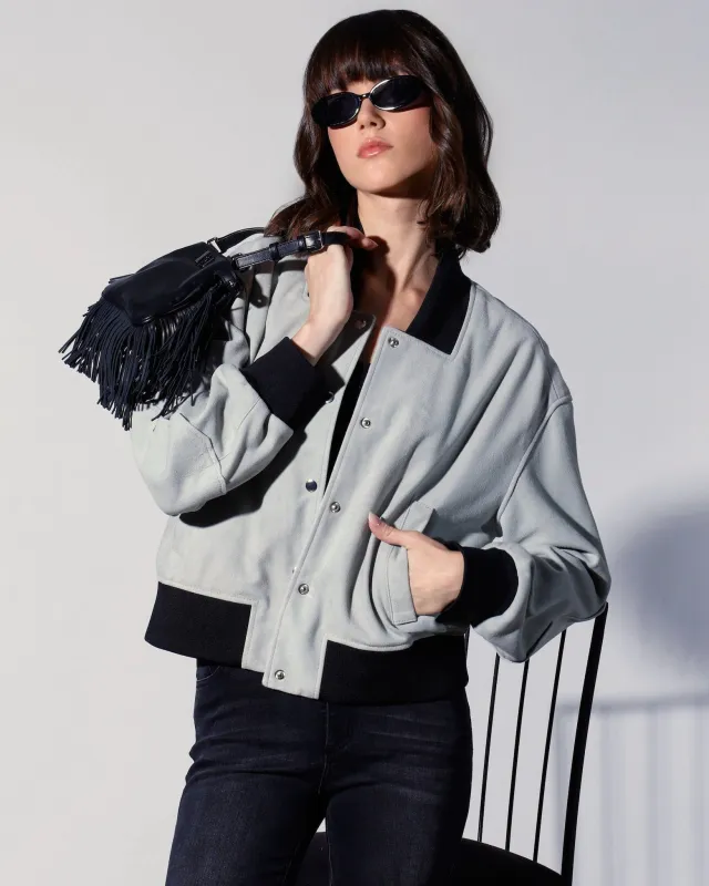 Emilio Jacket, Mist Suede - Leather made by Boston Proper