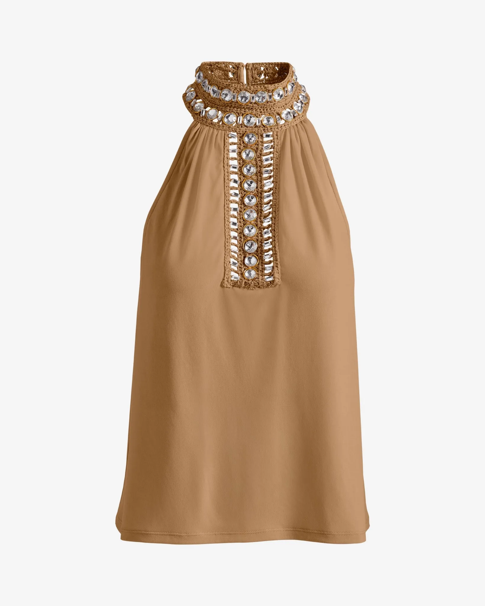 Embellished High Neck Tank Tobacco Brown sold by Boston Proper product image thumbnail 2