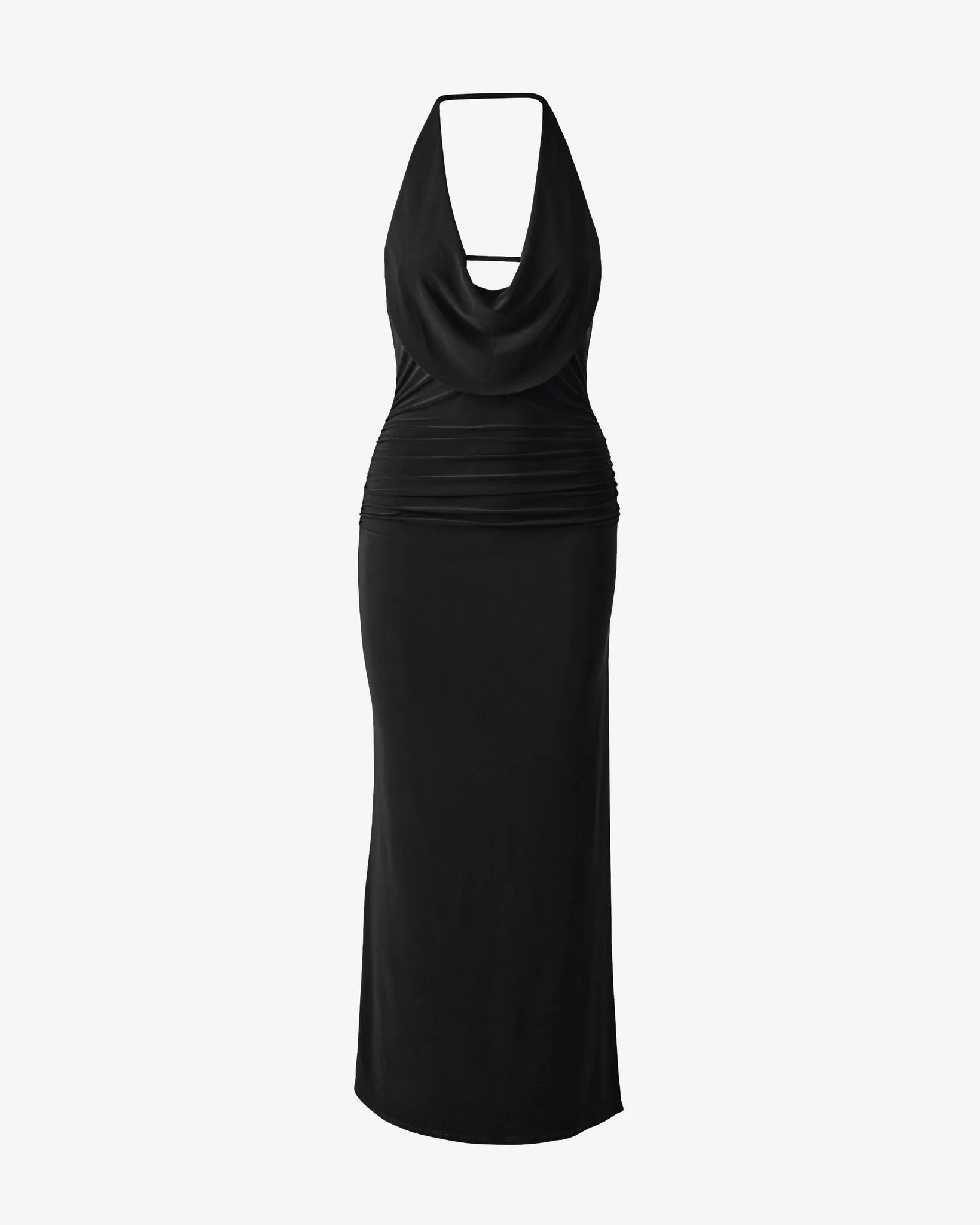 Halter Cowl Maxi Dress Black sold by Boston Proper product image thumbnail 2