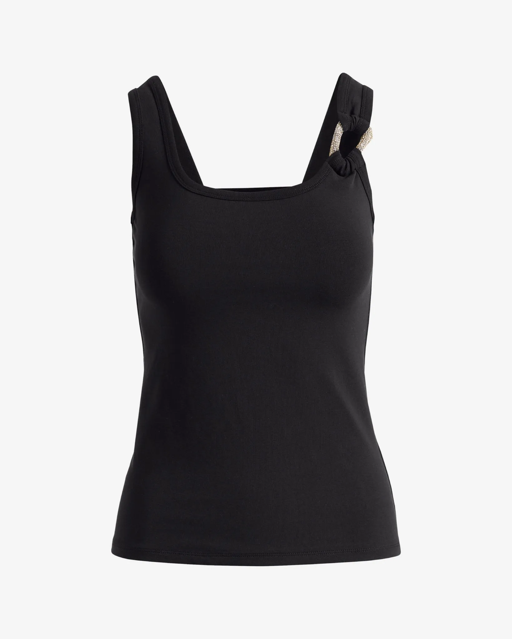 So Sexy Crystal Hardware Trim Scoop Neck Tank Proper Black sold by Boston Proper product image thumbnail 2