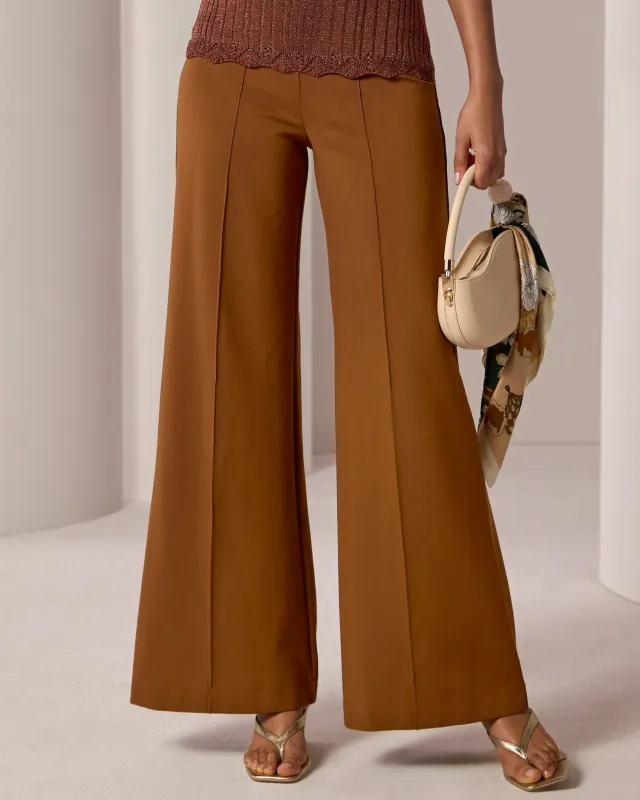 Malibu Ultimate Pull-On Ponte Pant Tortoise Shell made by Boston Proper