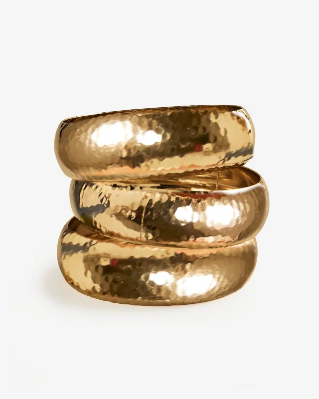 Gold Chunky Bangle Set Gold made by Boston Proper