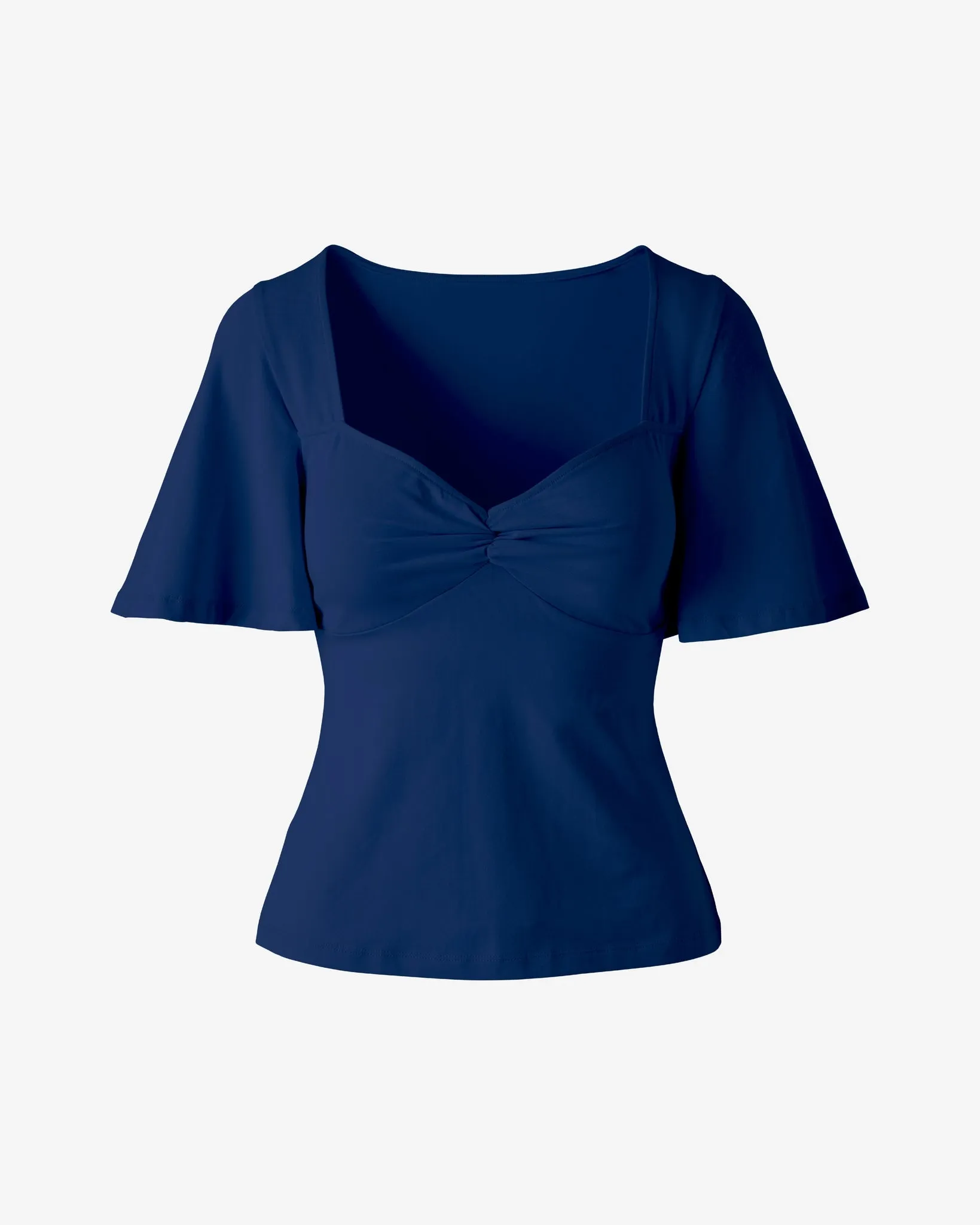So Sexy Sweetheart Short Sleeve Knit Top Navy sold by Boston Proper product image thumbnail 2