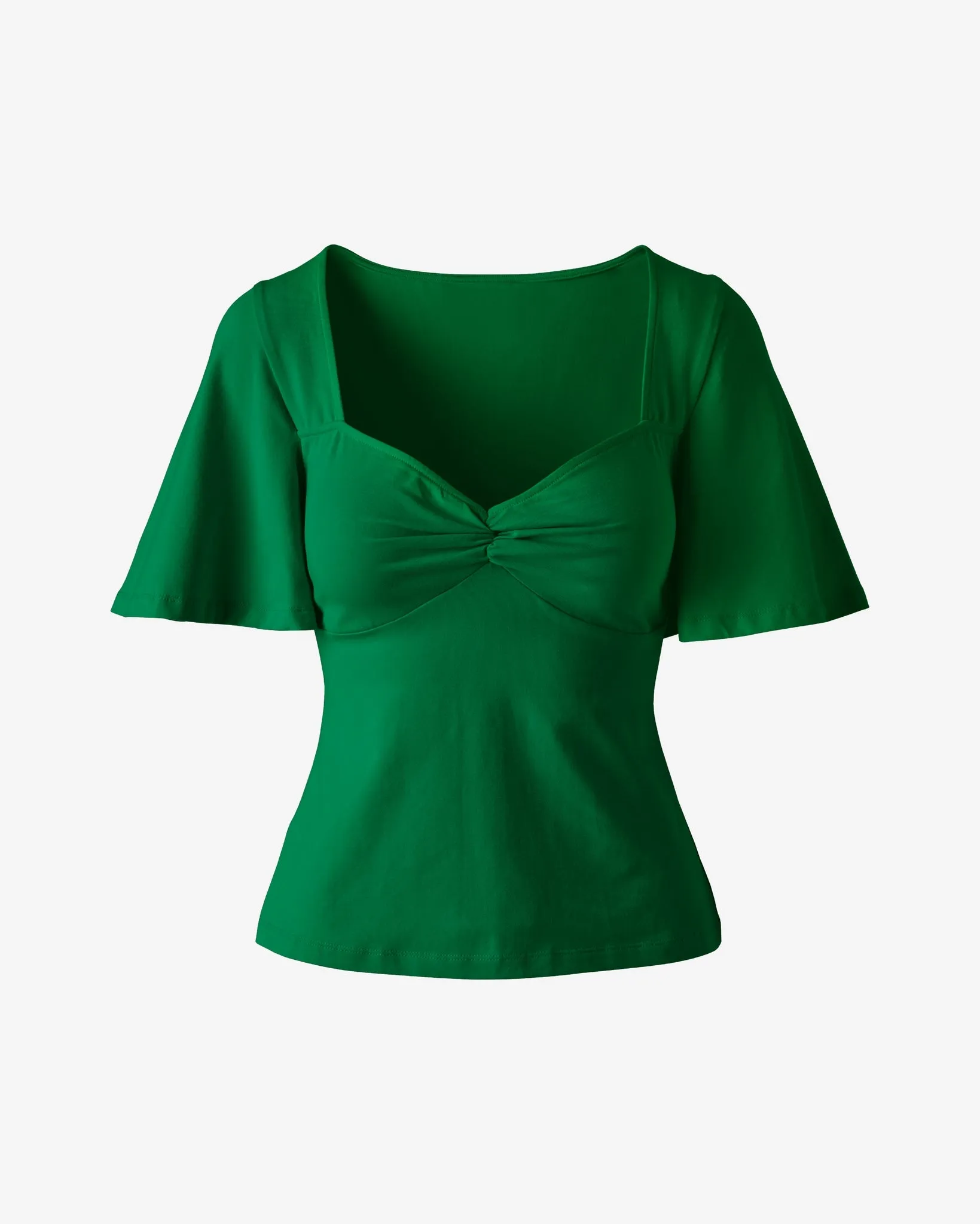 So Sexy Sweetheart Short Sleeve Knit Top Monaco Green sold by Boston Proper product image thumbnail 2