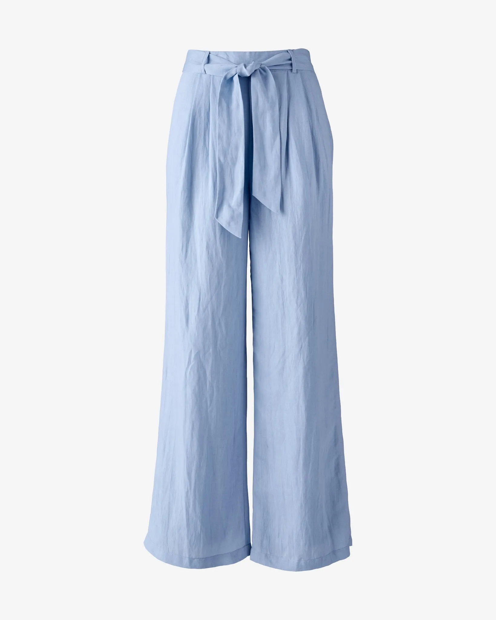 Tie Waist Wide Leg Linen Pant Blue Bell sold by Boston Proper product image thumbnail 2
