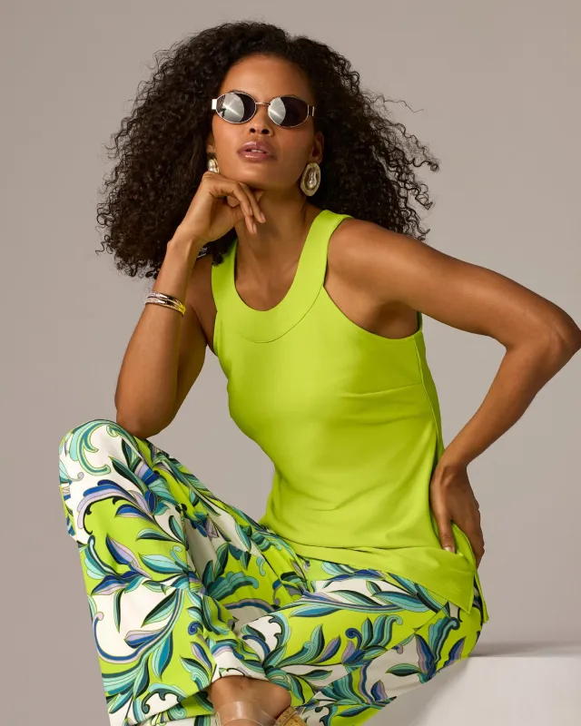 Beyond Travel Halter Tunic Top Wild Lime made by Boston Proper